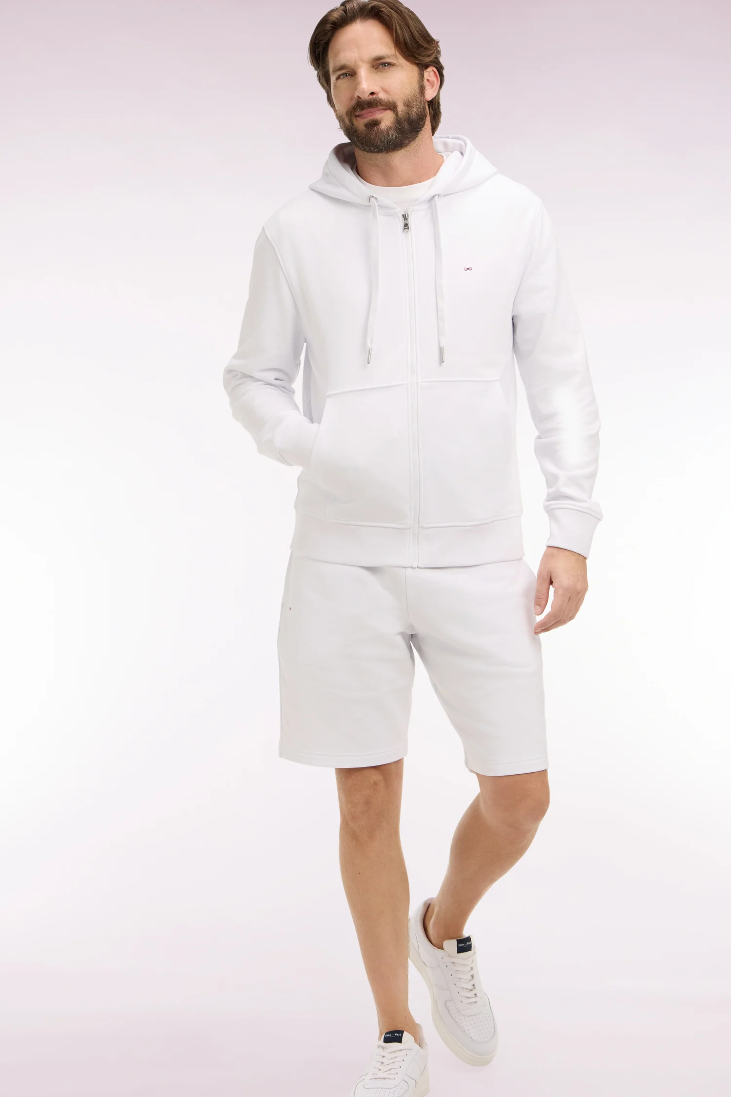 Short en molleton coton blanc