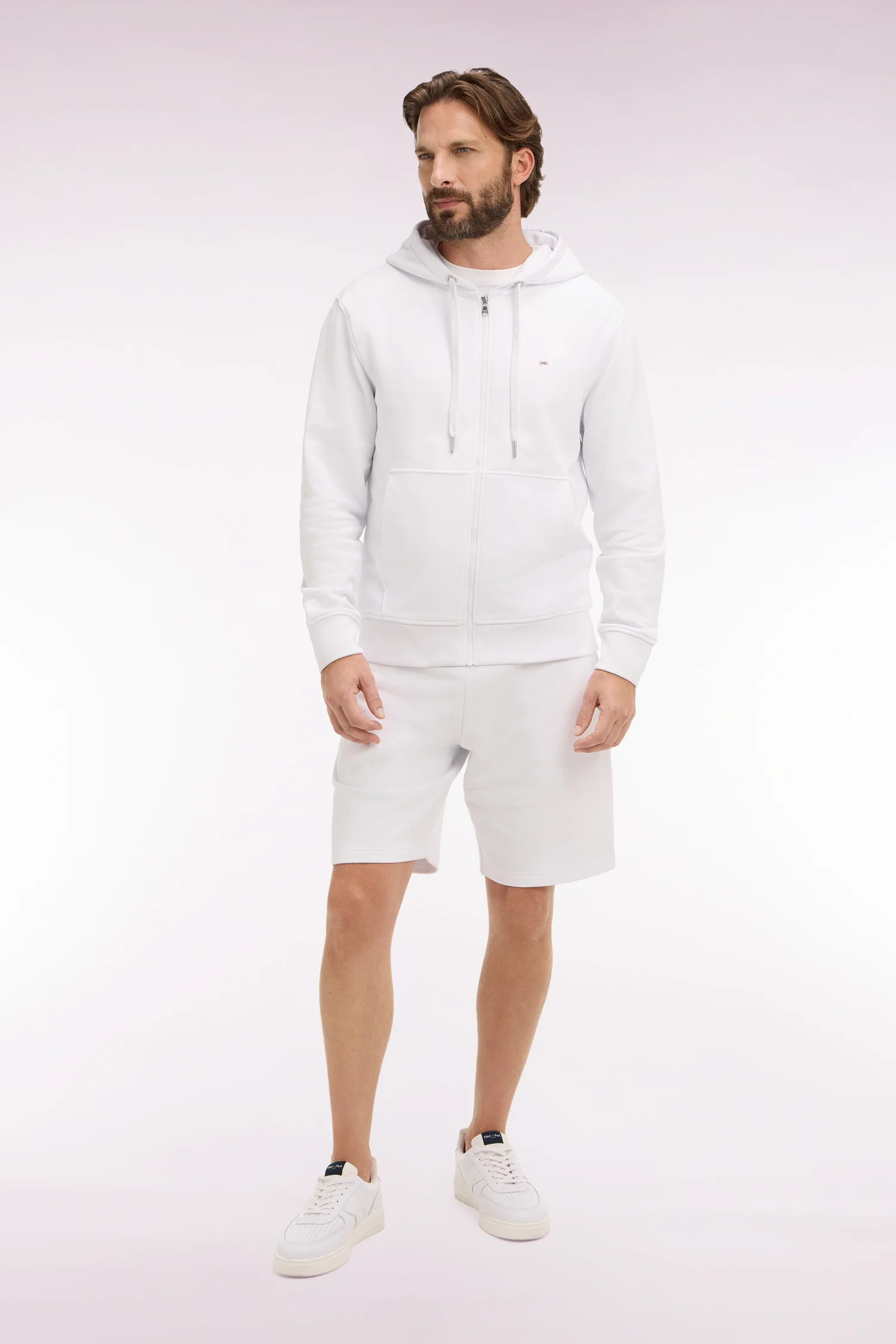 Short en molleton coton blanc - Image 3