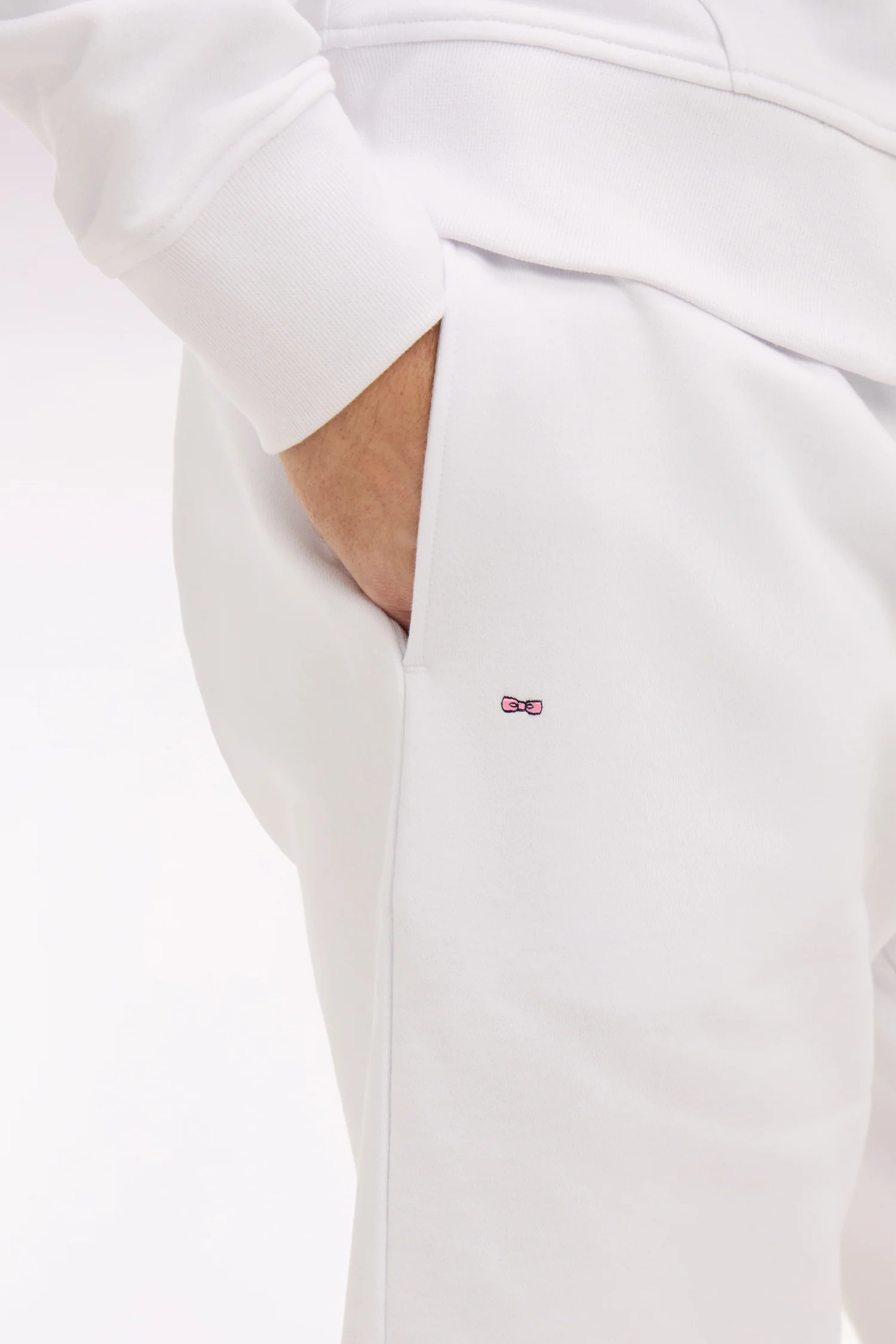 Short en molleton coton blanc - Image 4