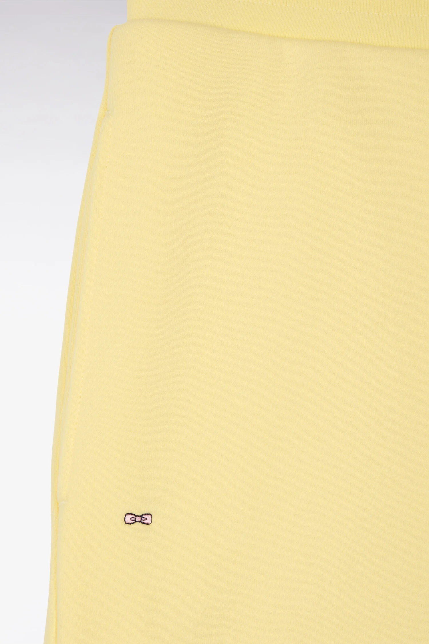 Short en molleton coton jaune clair - Image 6
