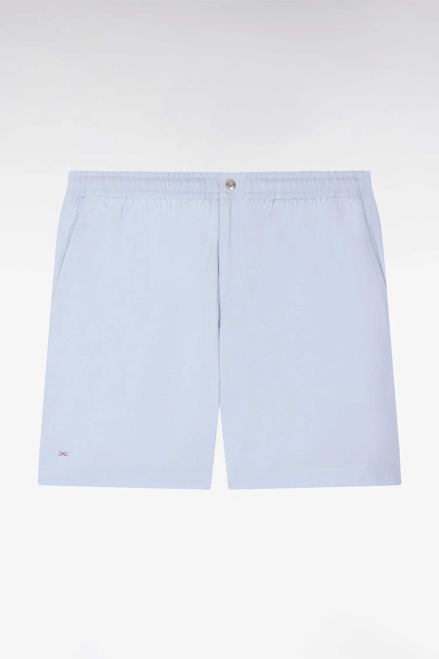 Short en popeline de coton gris clair - Image 2