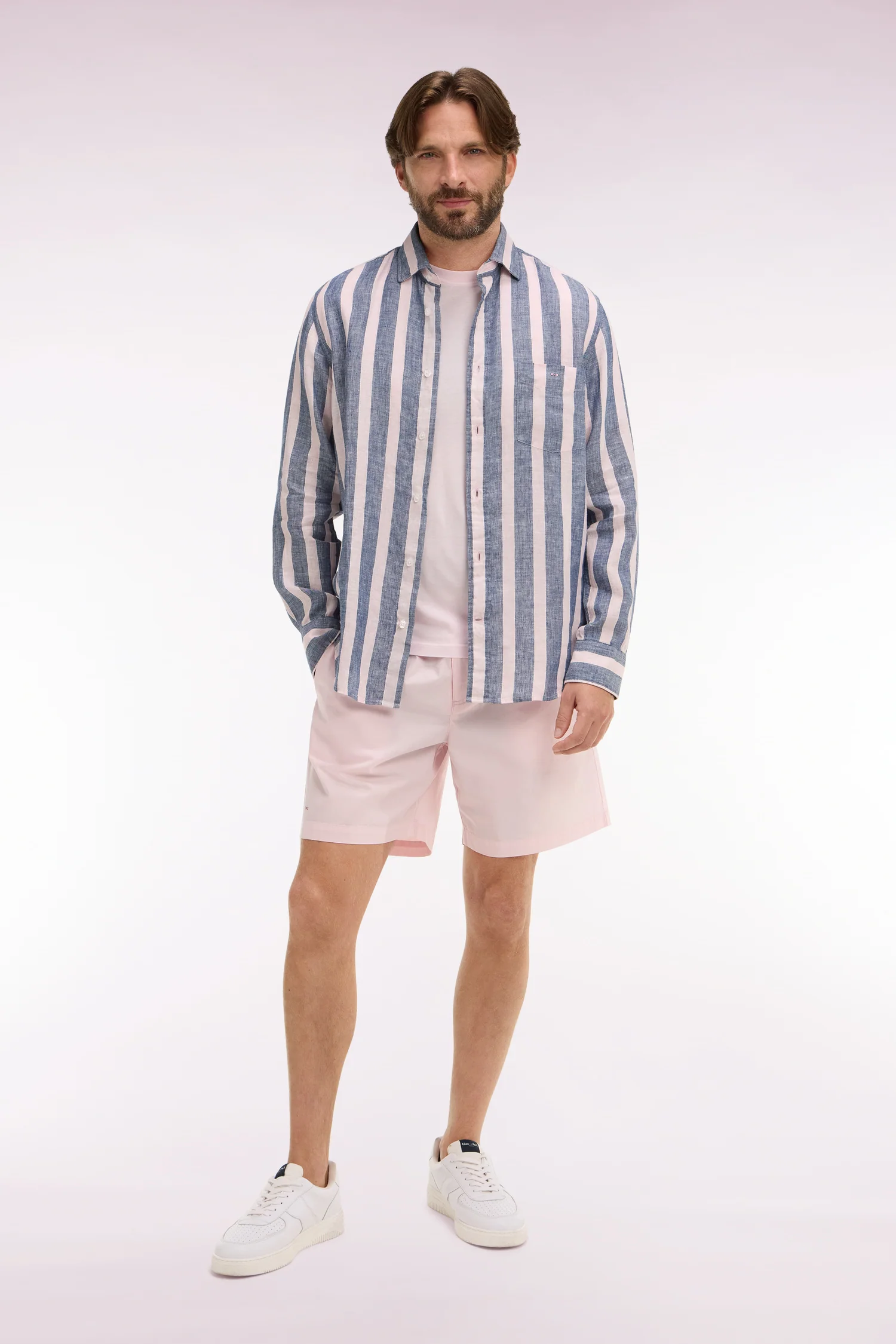 Short en popeline de coton rose - Image 3