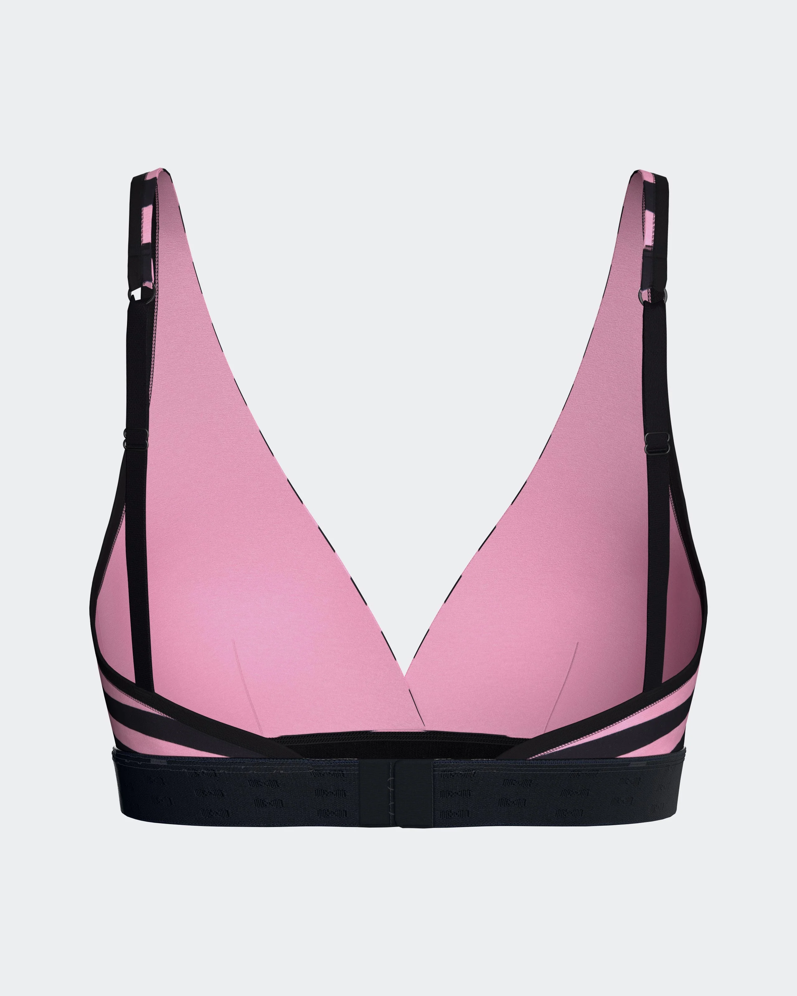 Soutien-gorge en coton stretch à rayures marine et rose - Image 3