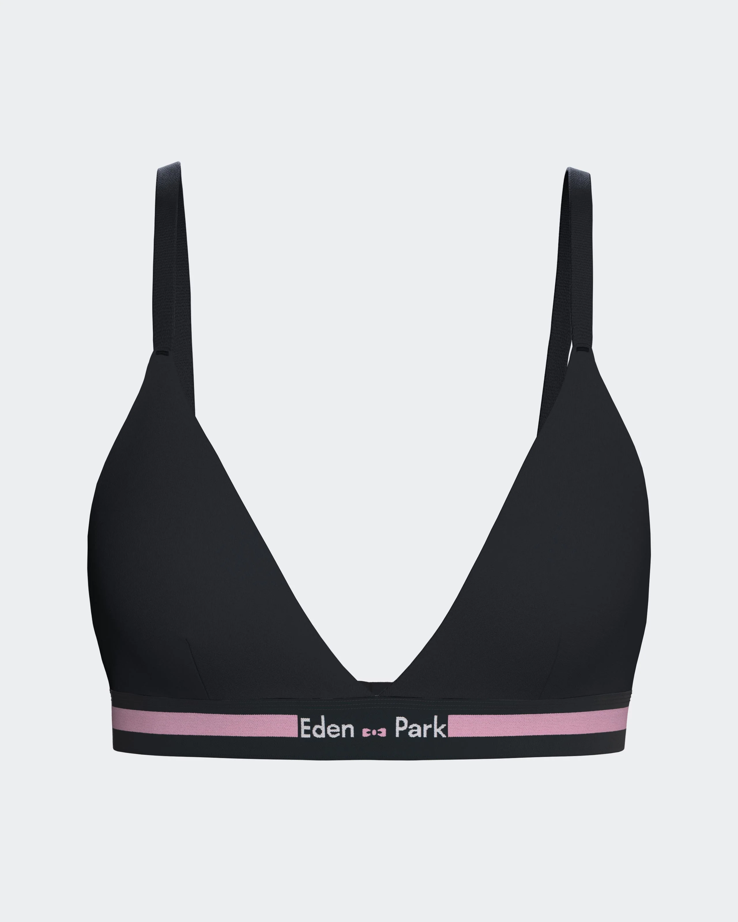 Soutien-gorge en coton stretch marine élastique siglé
