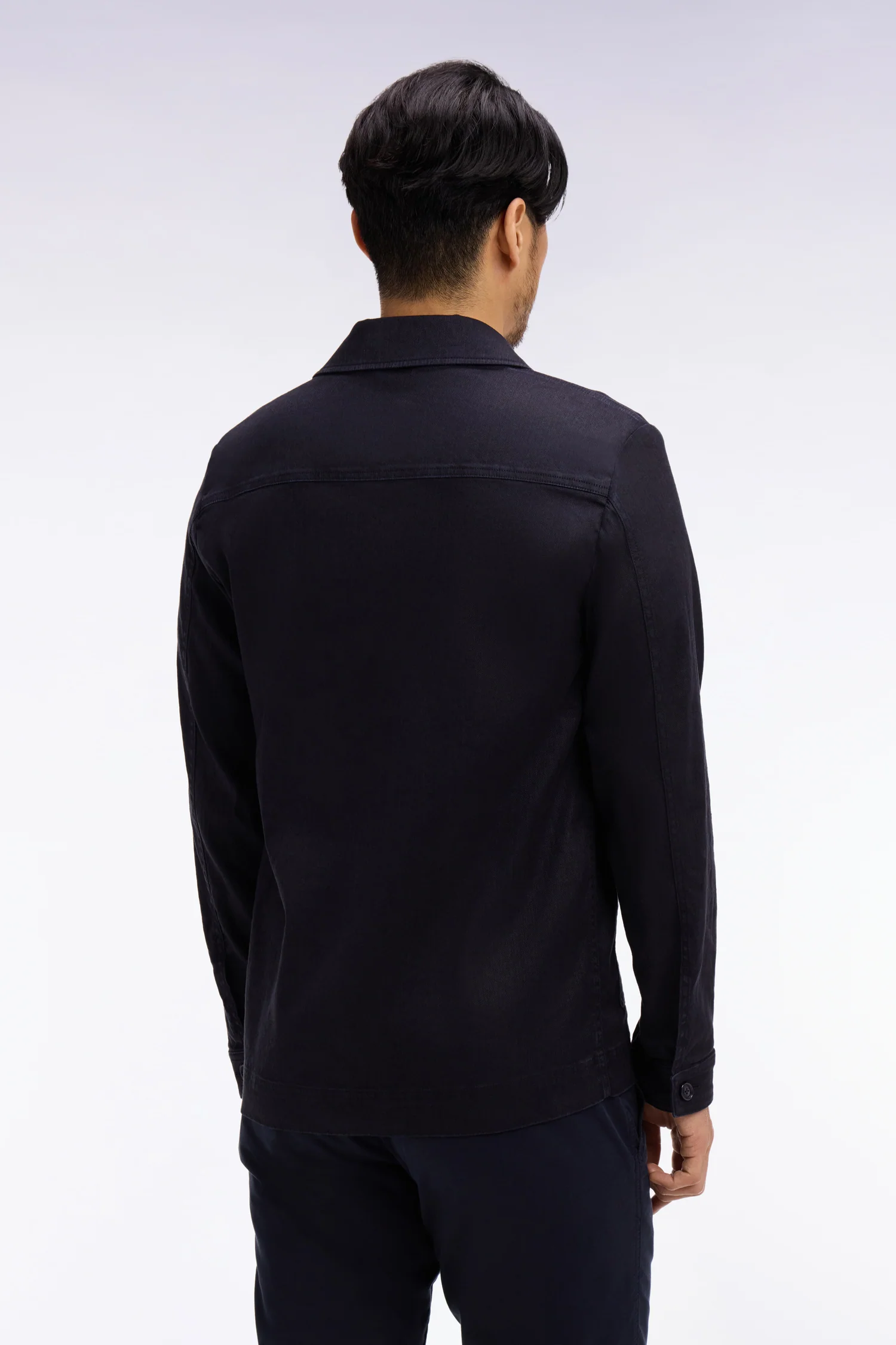 Surchemise en lin et coton marine - Image 5
