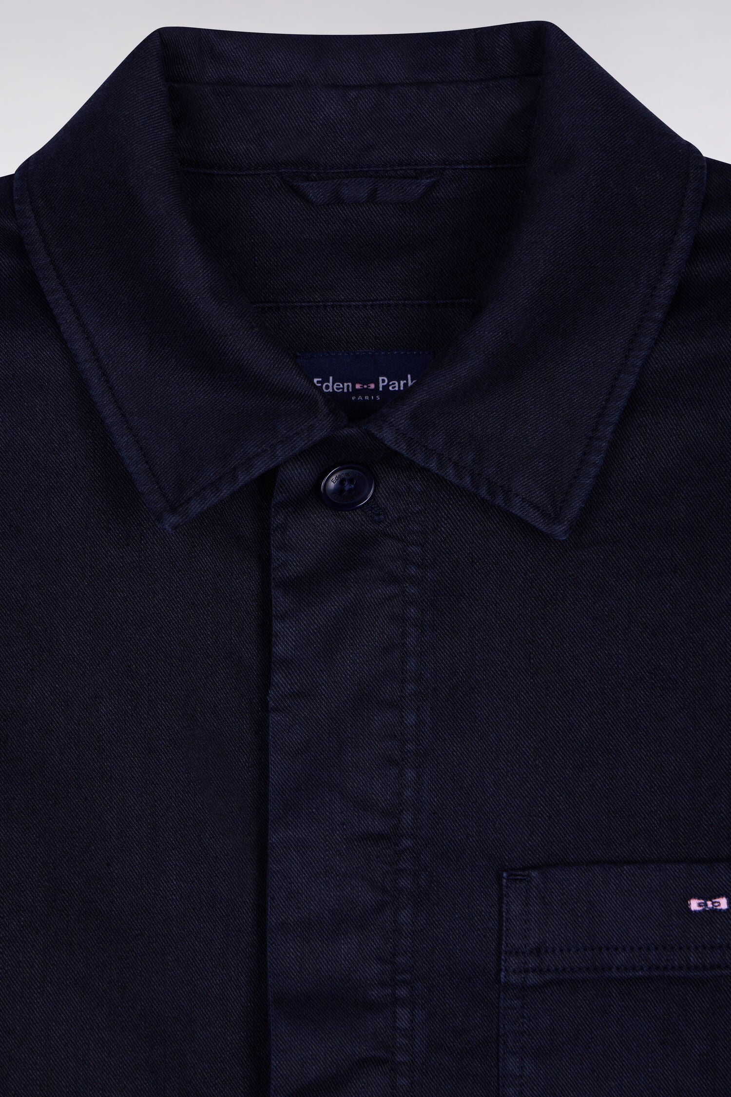 Surchemise en lin et coton marine - Image 6