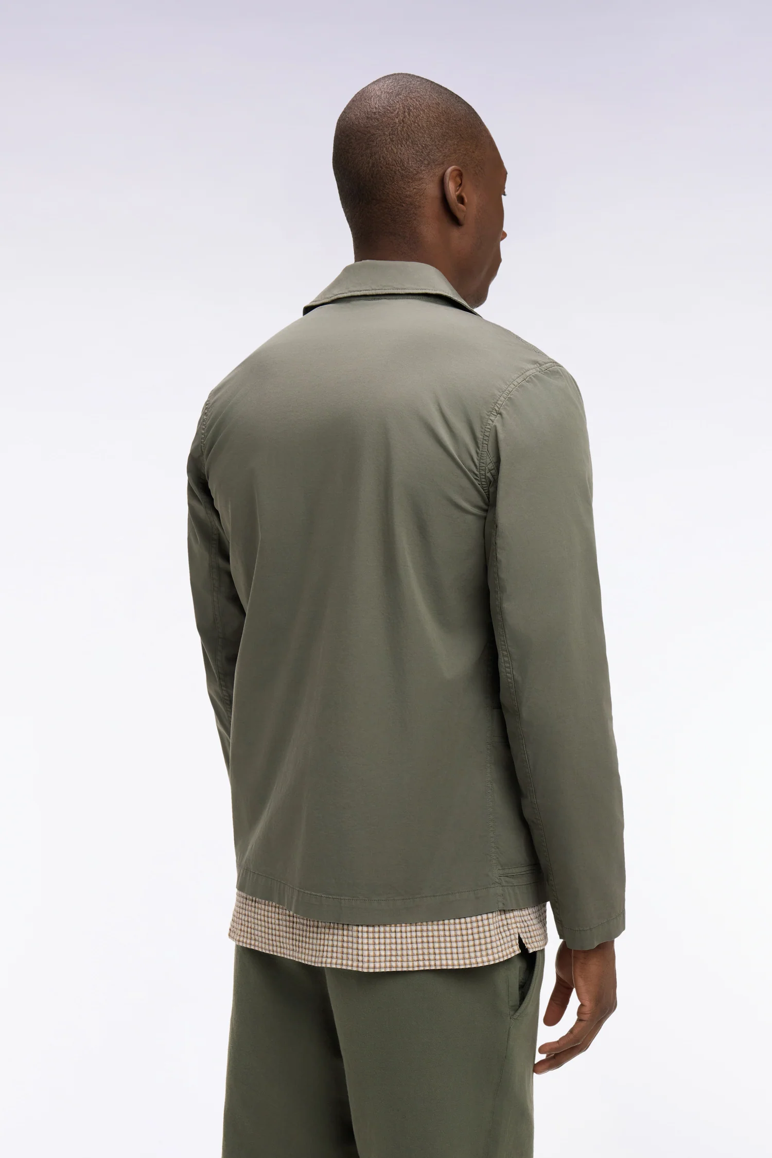 Surchemise en lyocell et coton stretch kaki - Image 5