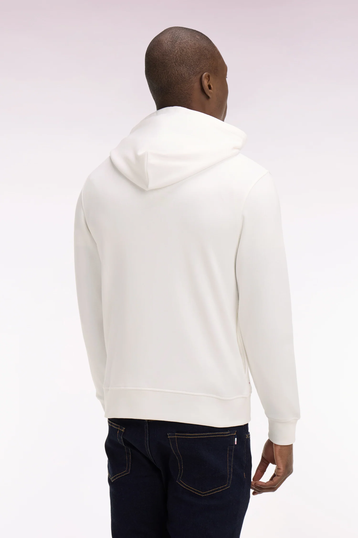 Sweatshirt à capuche brodé écru - Image 5