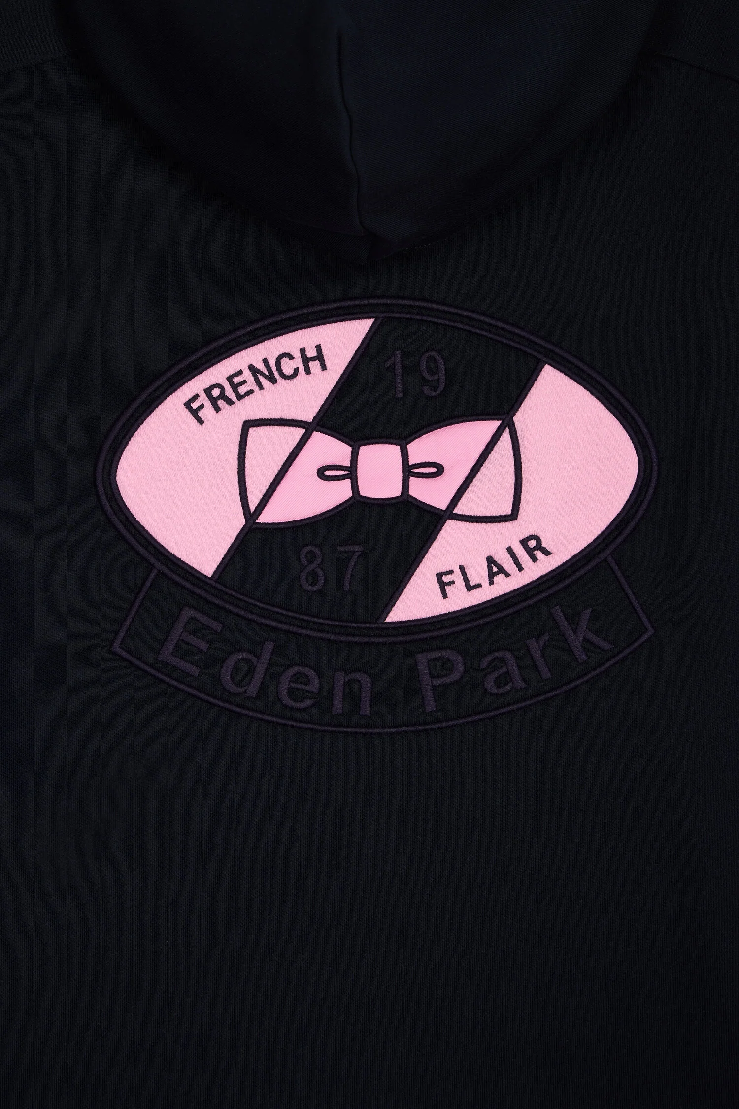 Sweatshirt à capuche en coton marine broderie dos - Image 6