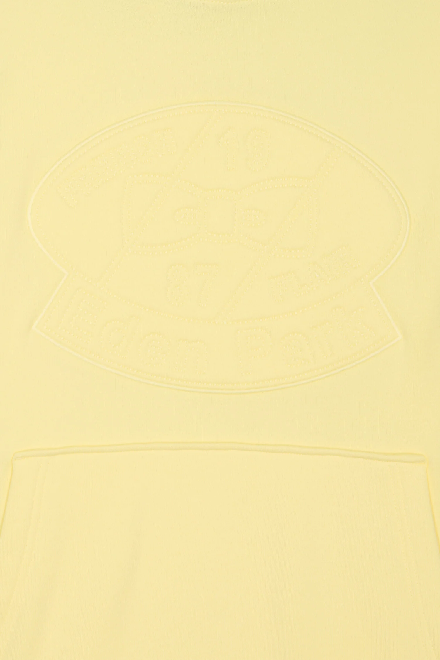 Sweatshirt à capuche en molleton coton jaune brodé - Image 6