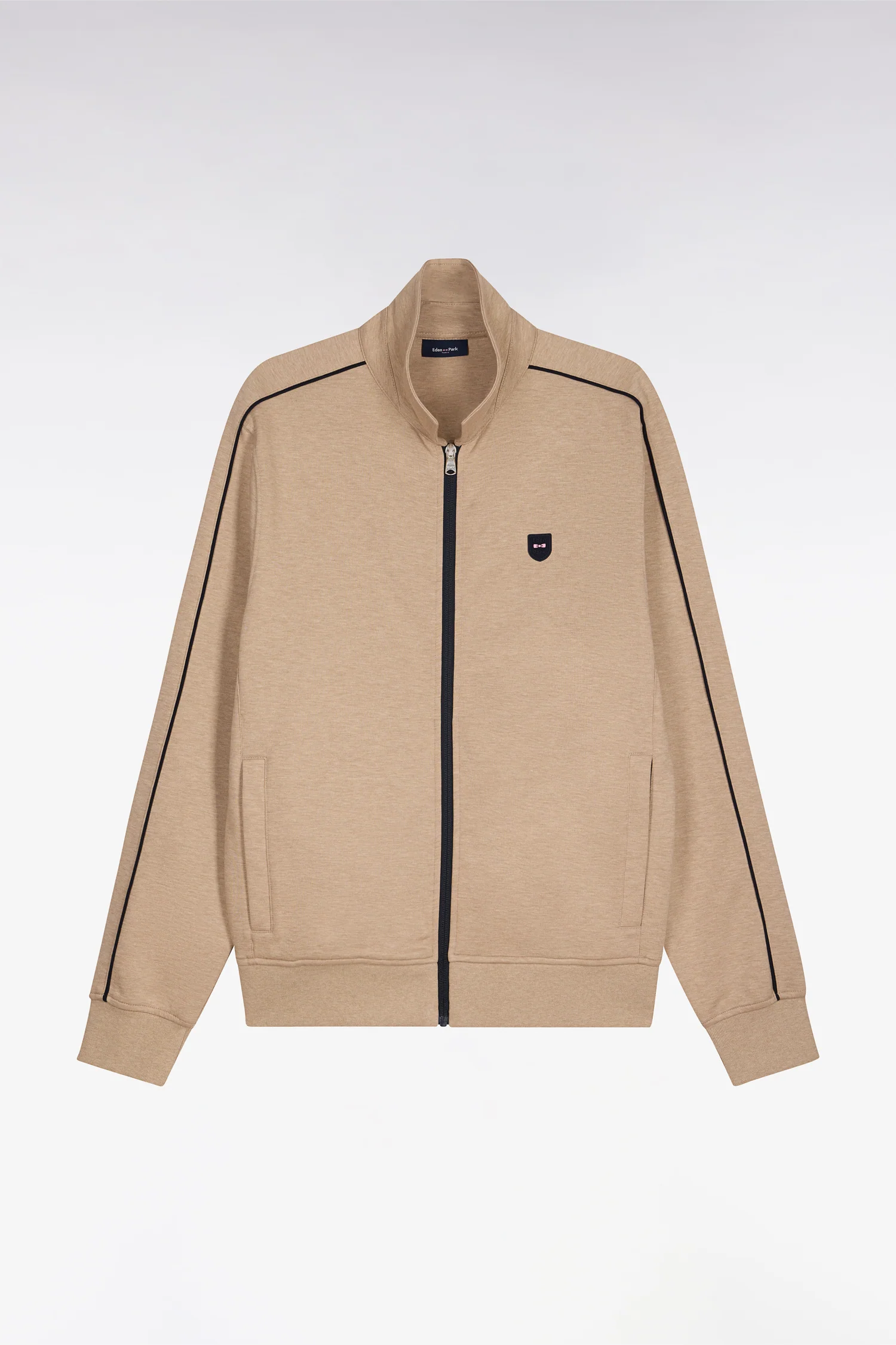 Sweatshirt blouson en molleton beige - Image 2