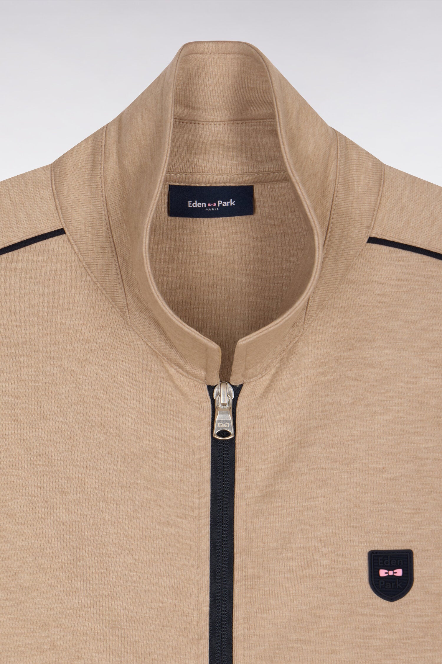Sweatshirt blouson en molleton beige - Image 6