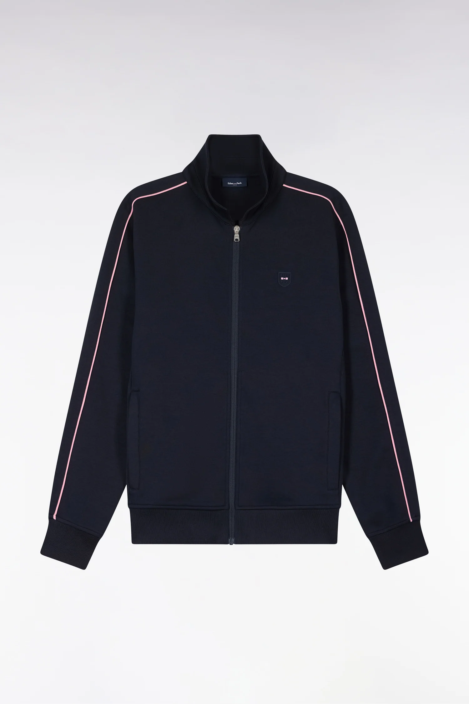 Sweatshirt blouson en molleton marine - Image 2