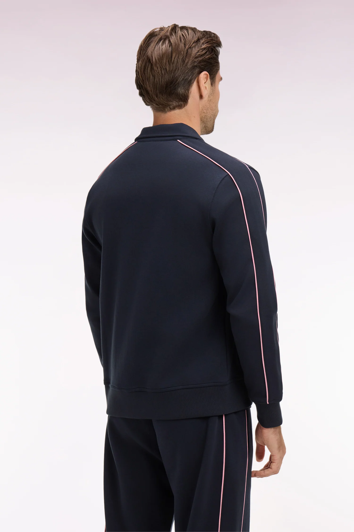 Sweatshirt blouson en molleton marine - Image 5
