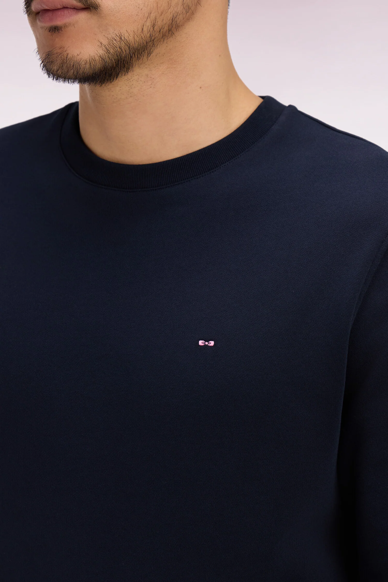 Sweatshirt en molleton coton marine - Image 4