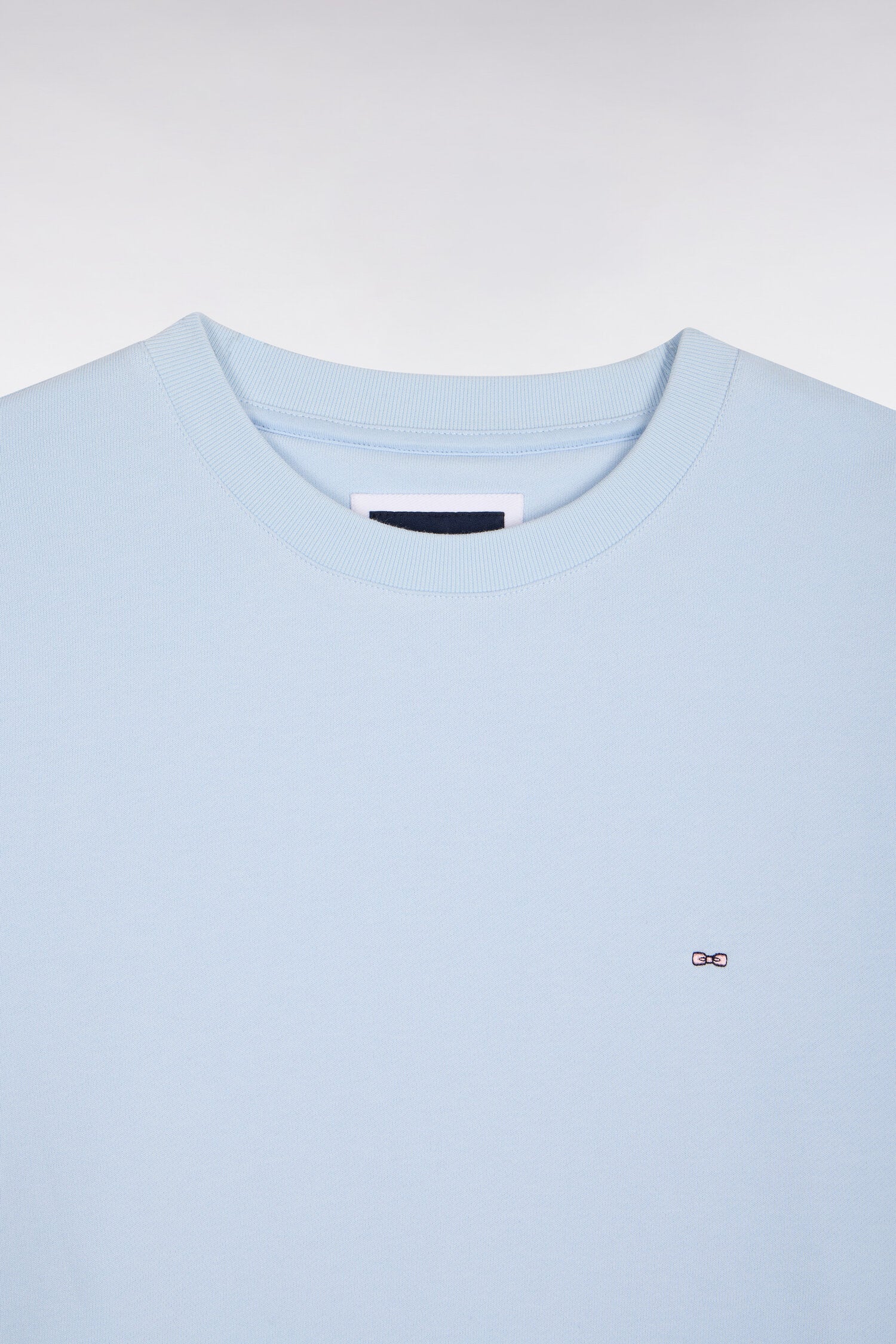 Sweatshirt uni en molleton coton bleu ciel - Image 6