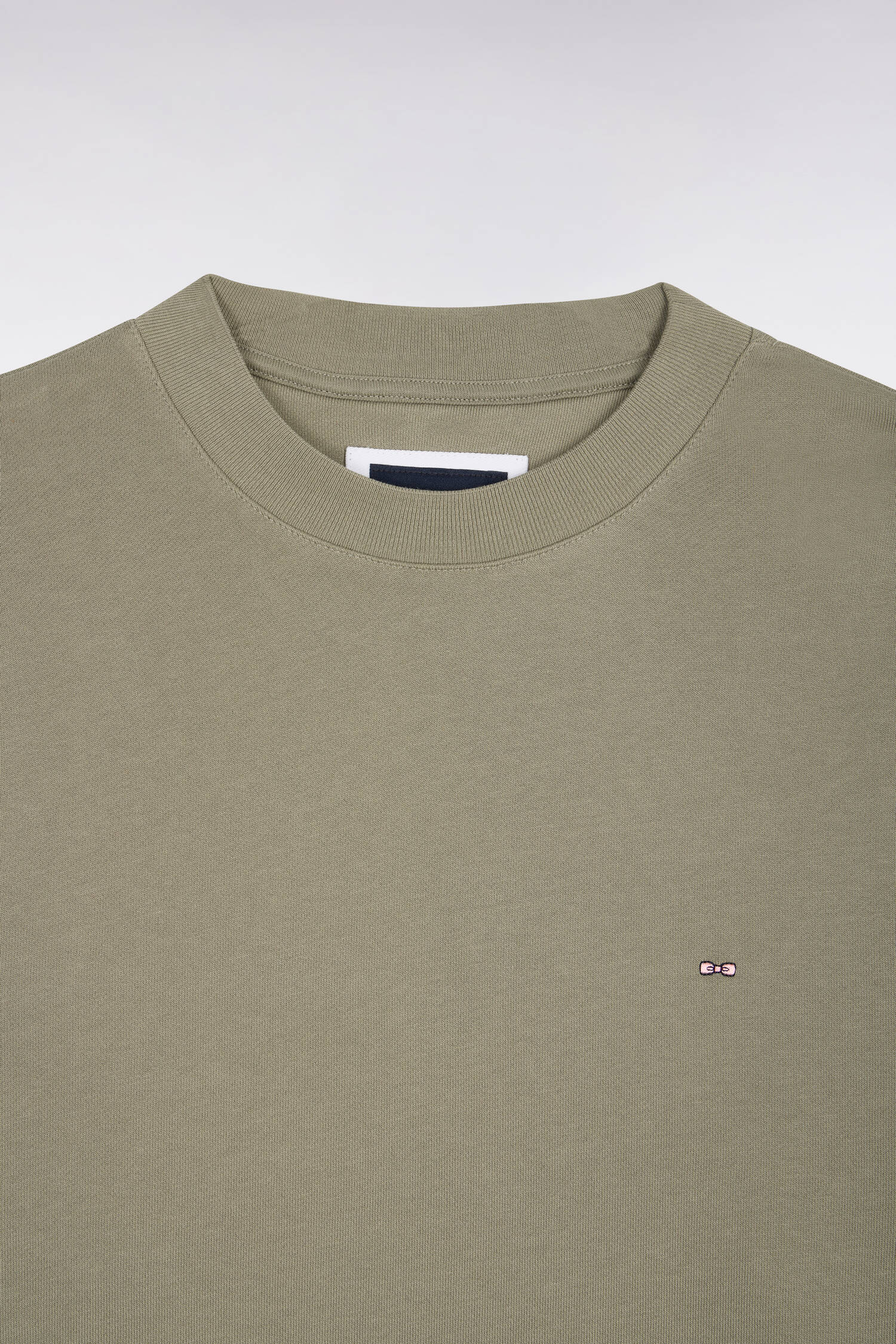Sweatshirt uni en molleton coton kaki - Image 6