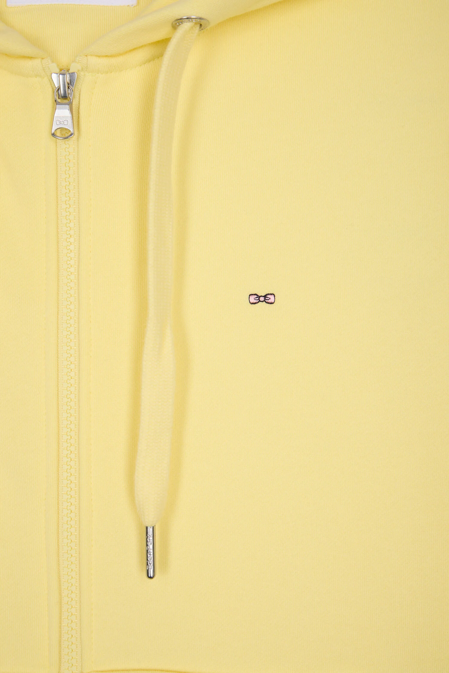 Sweatshirt zippé à capuche en molleton coton jaune - Image 6