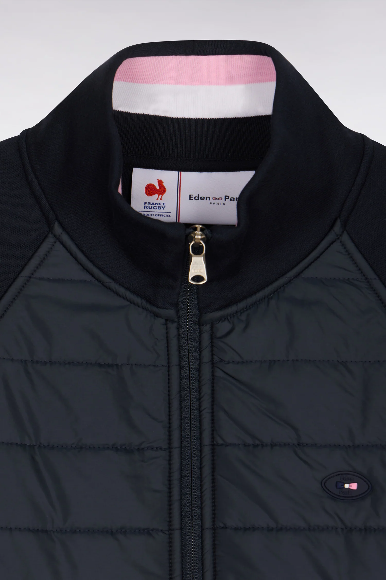 Sweatshirt zippé XV de France en molleton marine à parmenture matelassée coupe regular - Image 7
