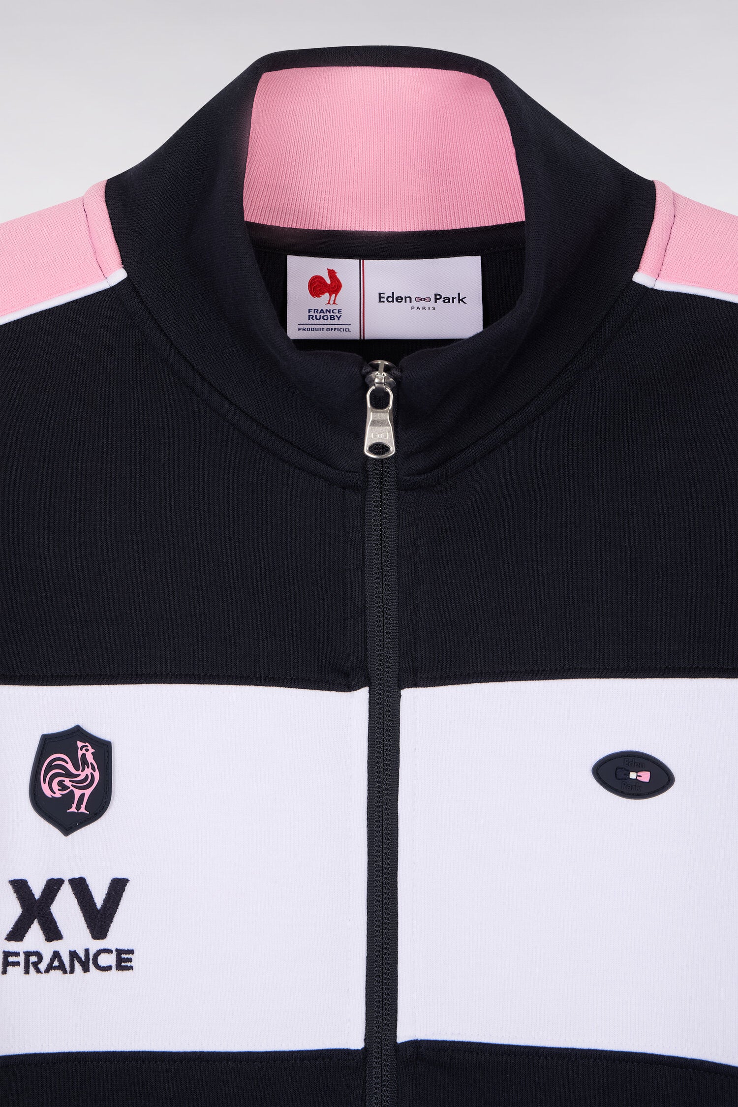 Sweatshirt zippé XV de France marine coupe regular - Image 6