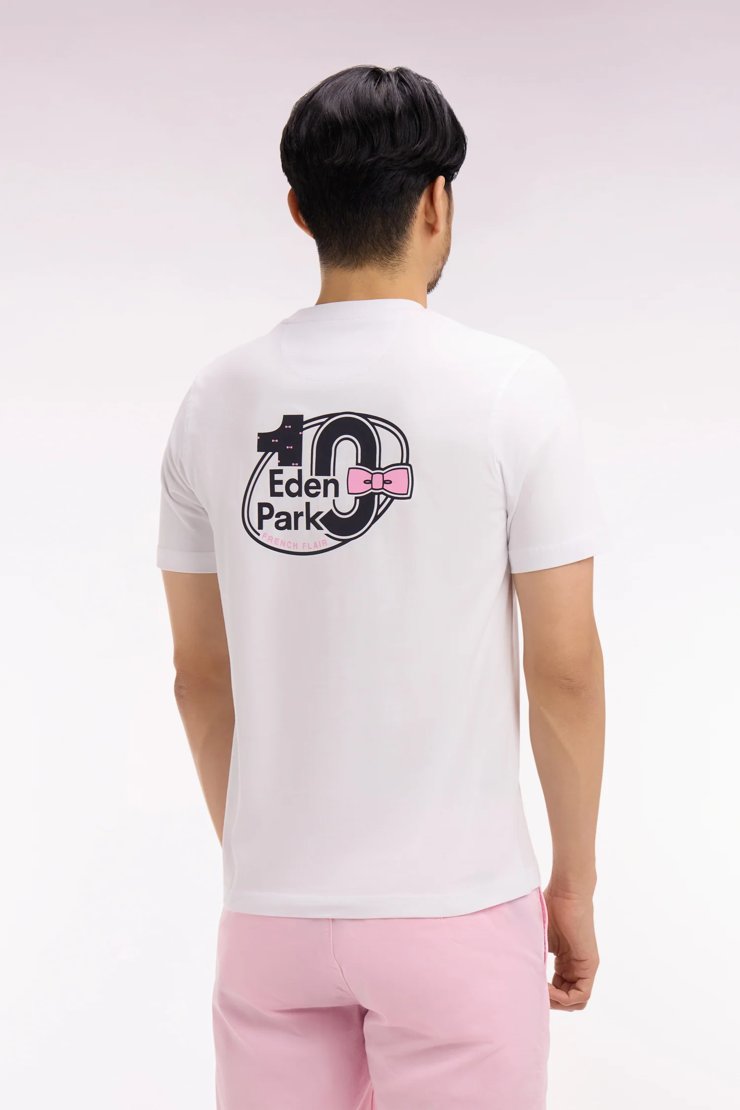 T-shirt à manches courtes blanc sérigraphié coupe regular - Image 5