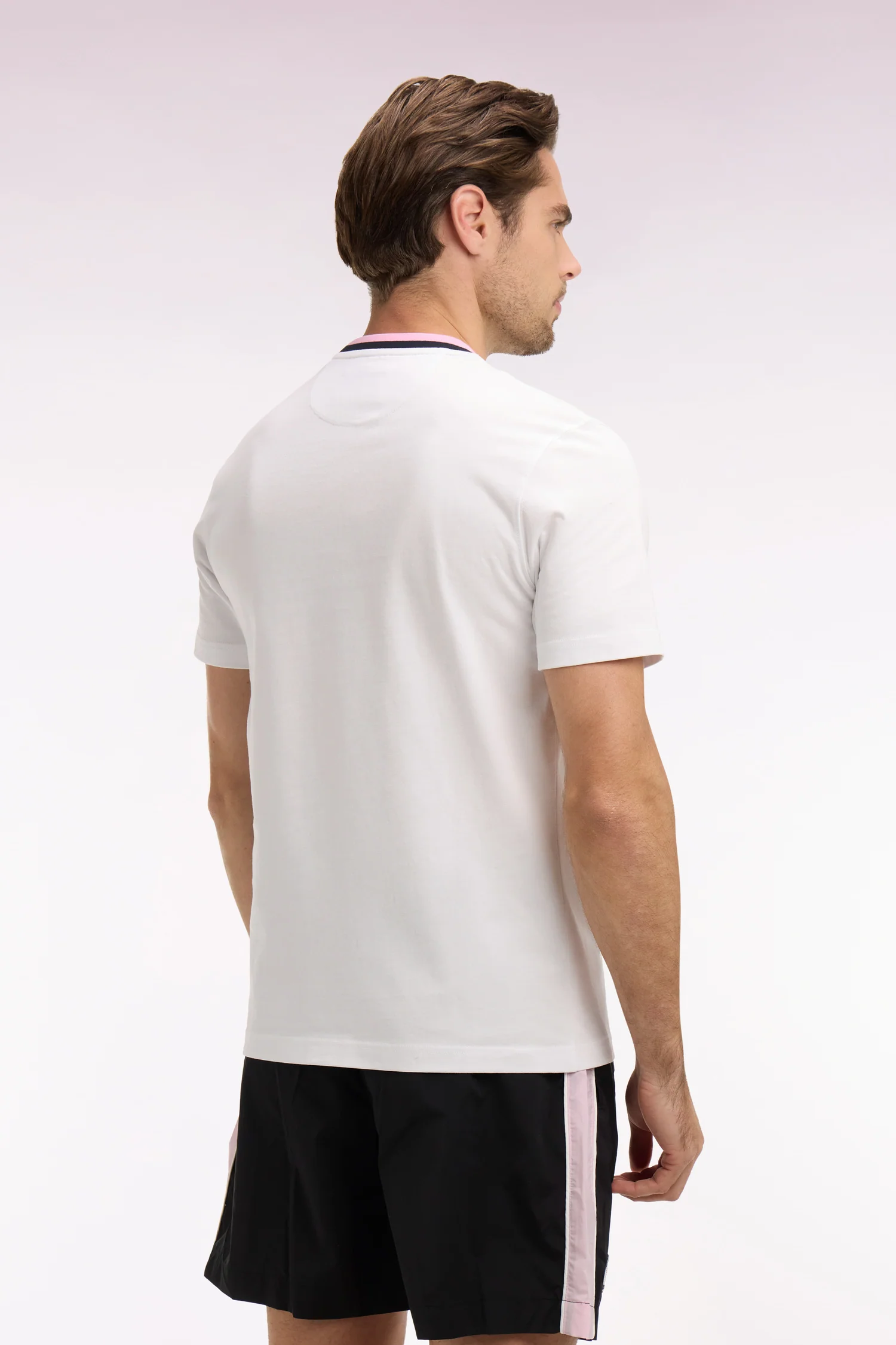 T-shirt à manches courtes en coton blanc écusson 6 Nations coupe regular - Image 5
