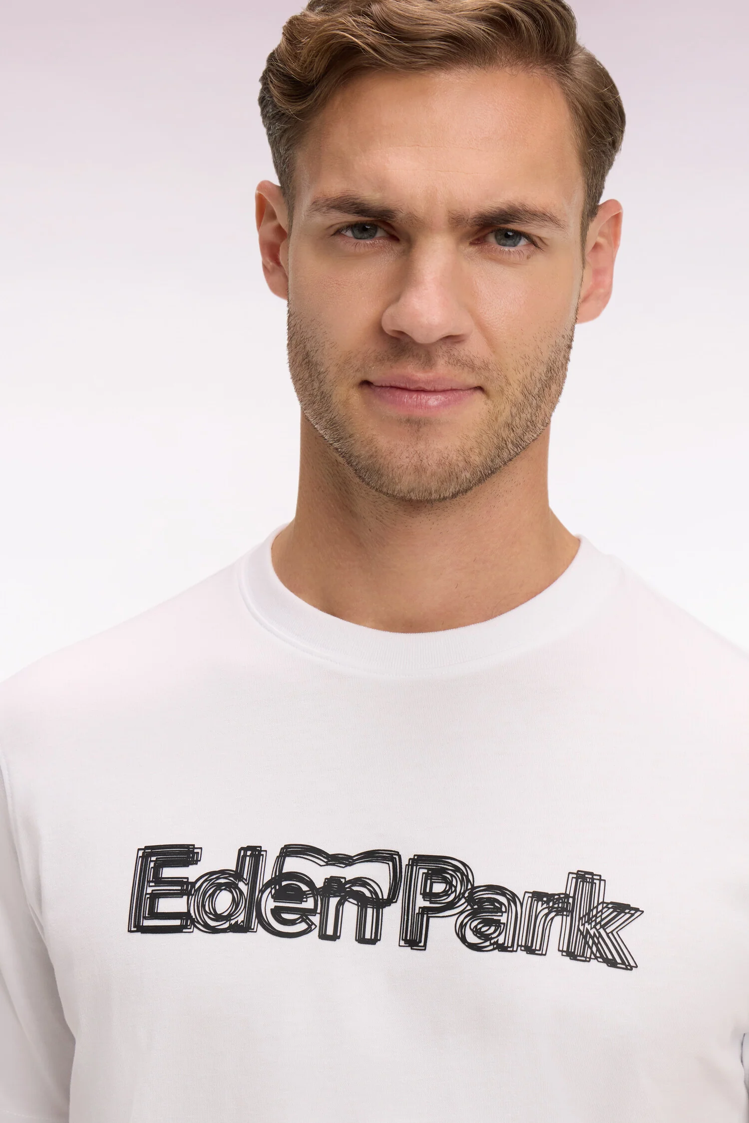 T-shirt à manches courtes en coton blanc sérigraphié coupe regular - Image 4