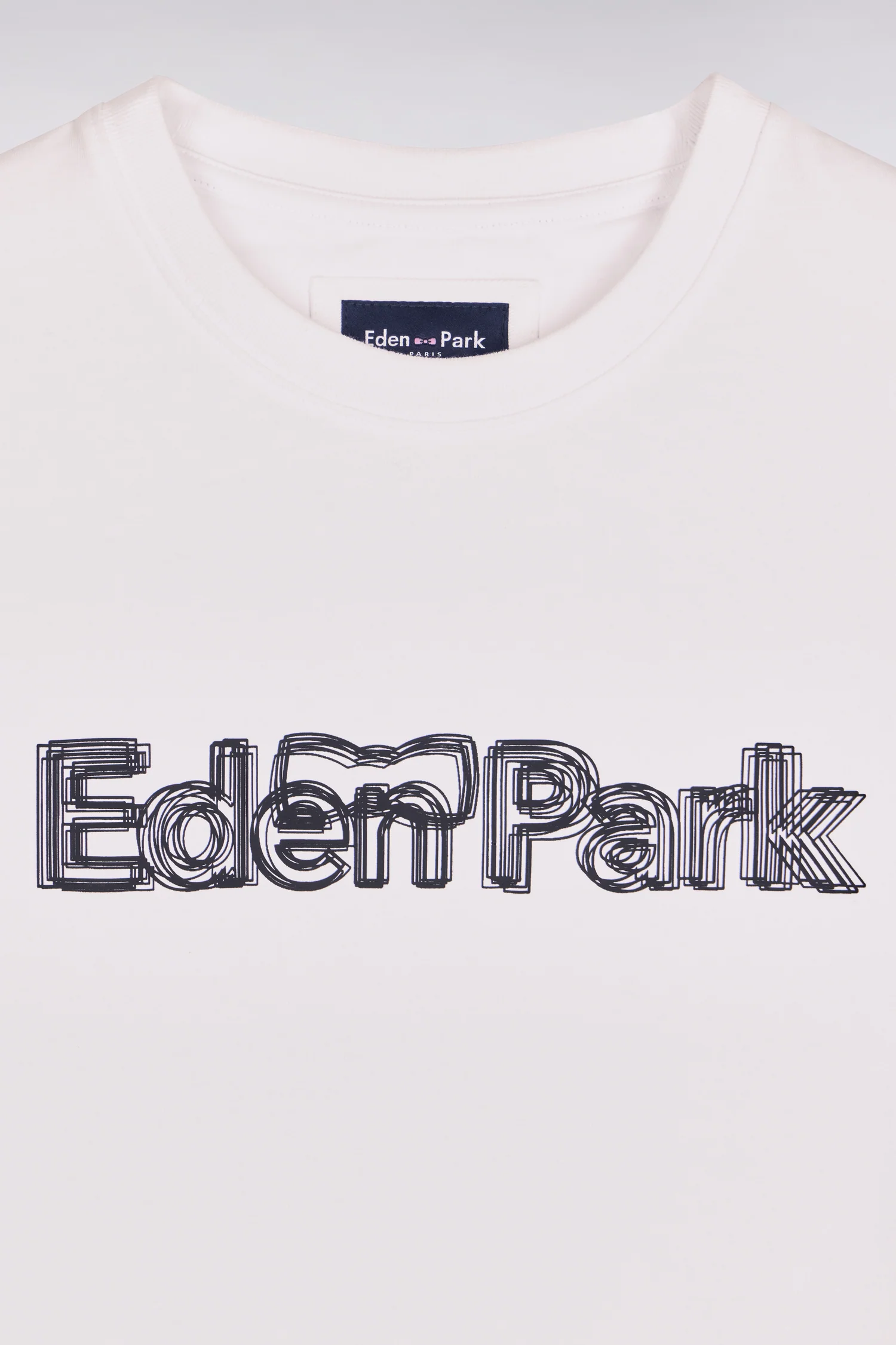 T-shirt à manches courtes en coton blanc sérigraphié coupe regular - Image 6