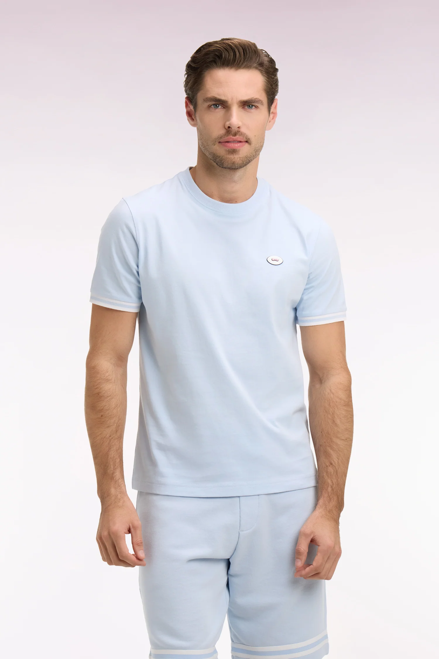T-shirt à manches courtes en coton ciel coupe regular - Image 3