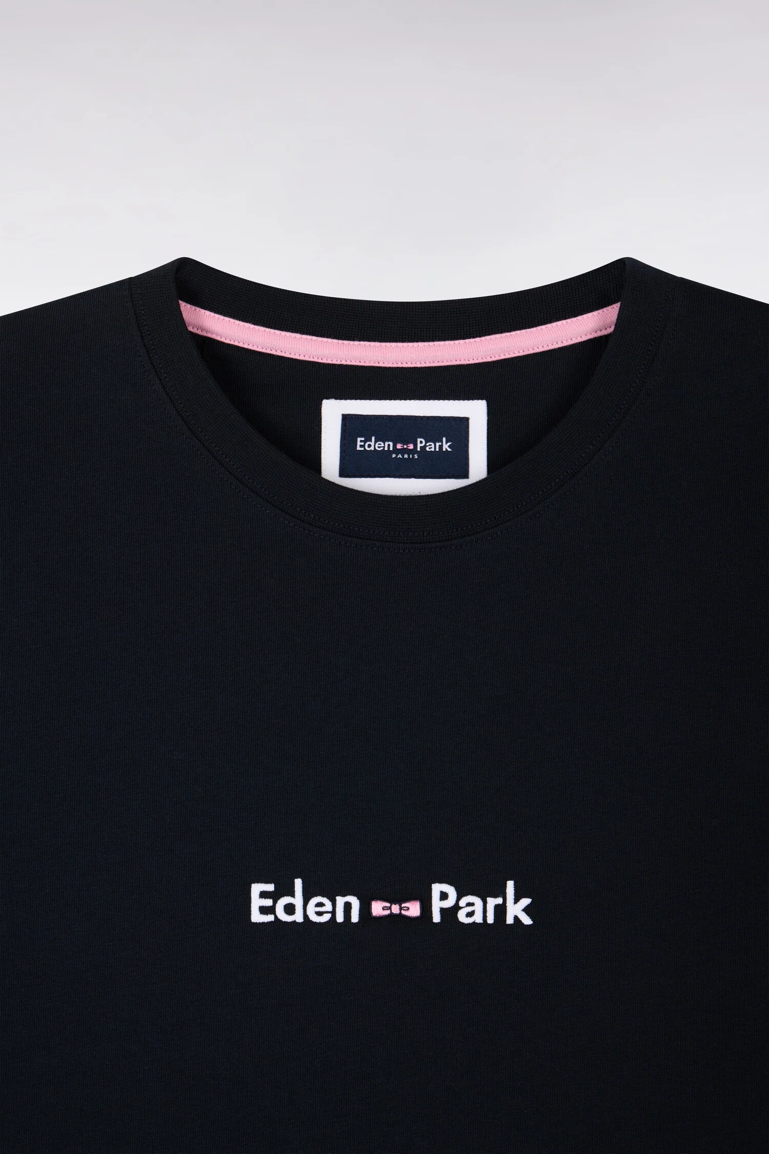 T-shirt à manches courtes en coton marine broderie Eden Park coupe regular - Image 6
