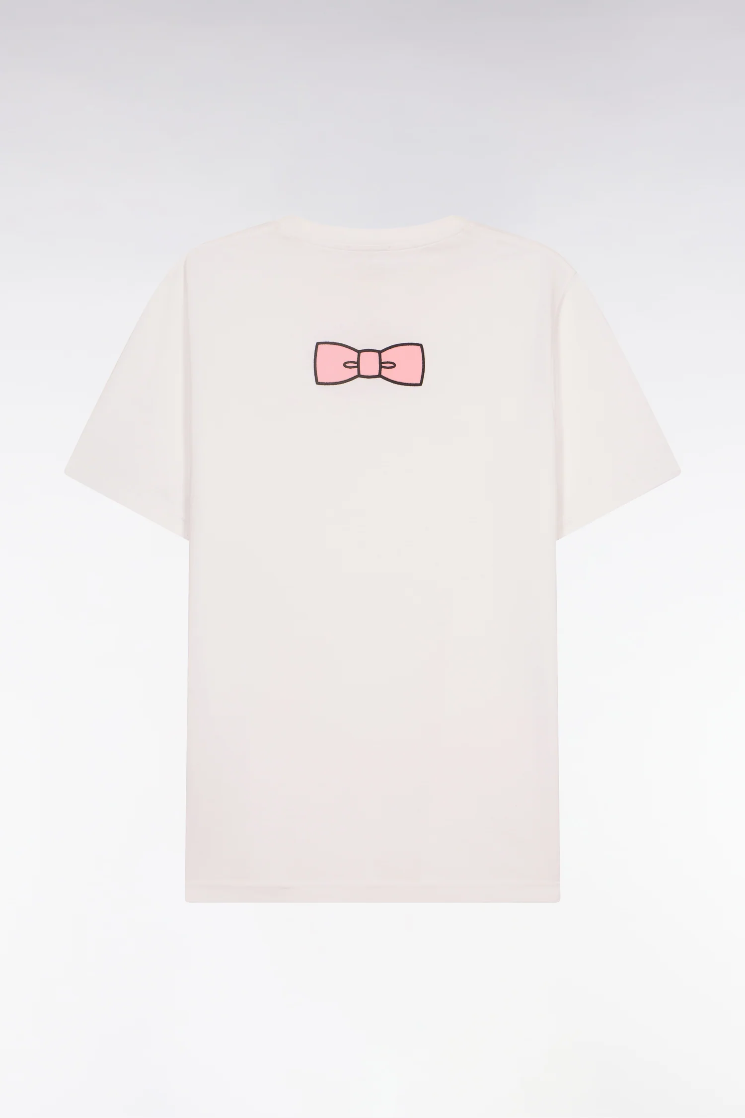 T-shirt à manches courtes en coton Pima blanc brodé coupe regular - Image 2