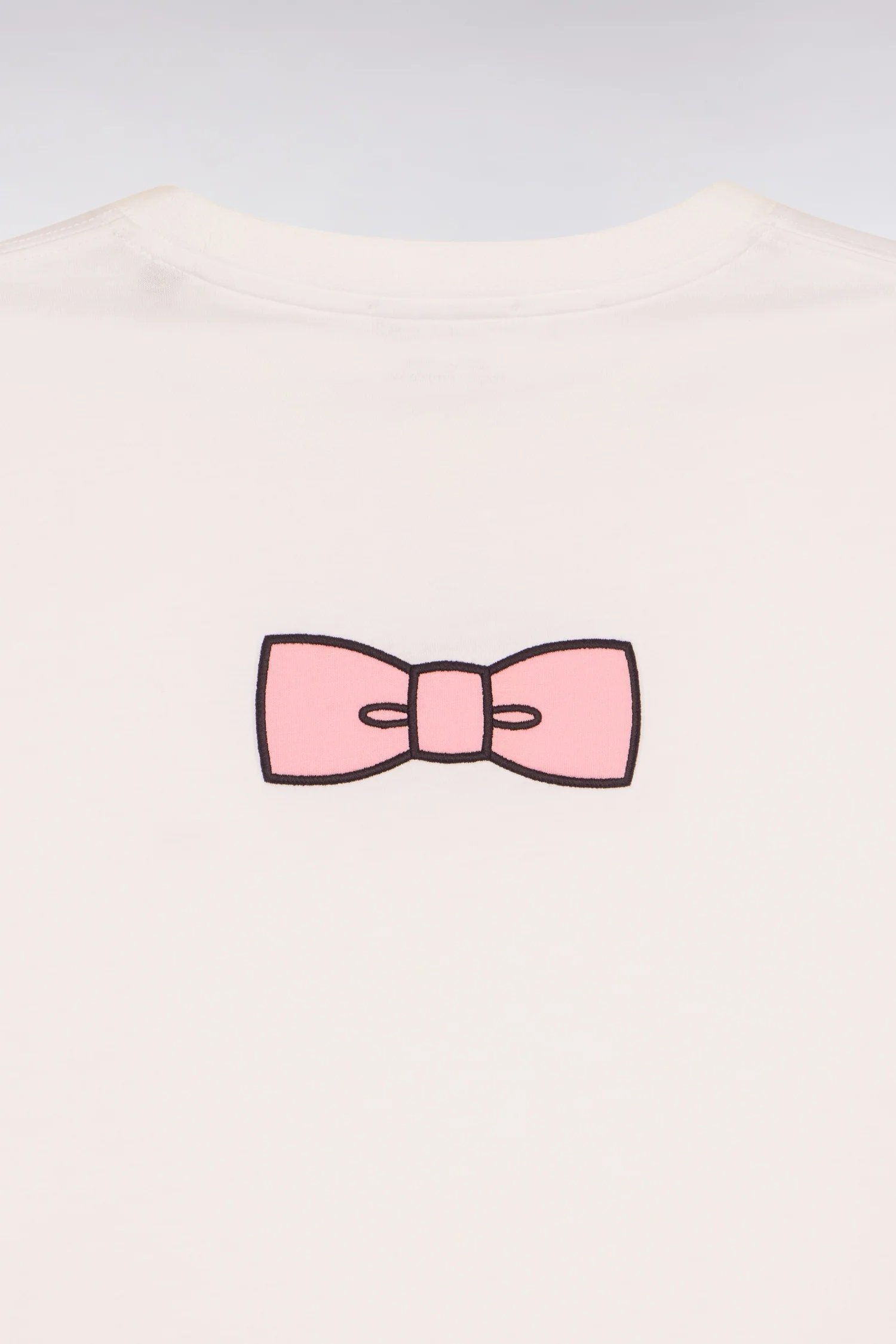 T-shirt à manches courtes en coton Pima blanc brodé coupe regular - Image 6