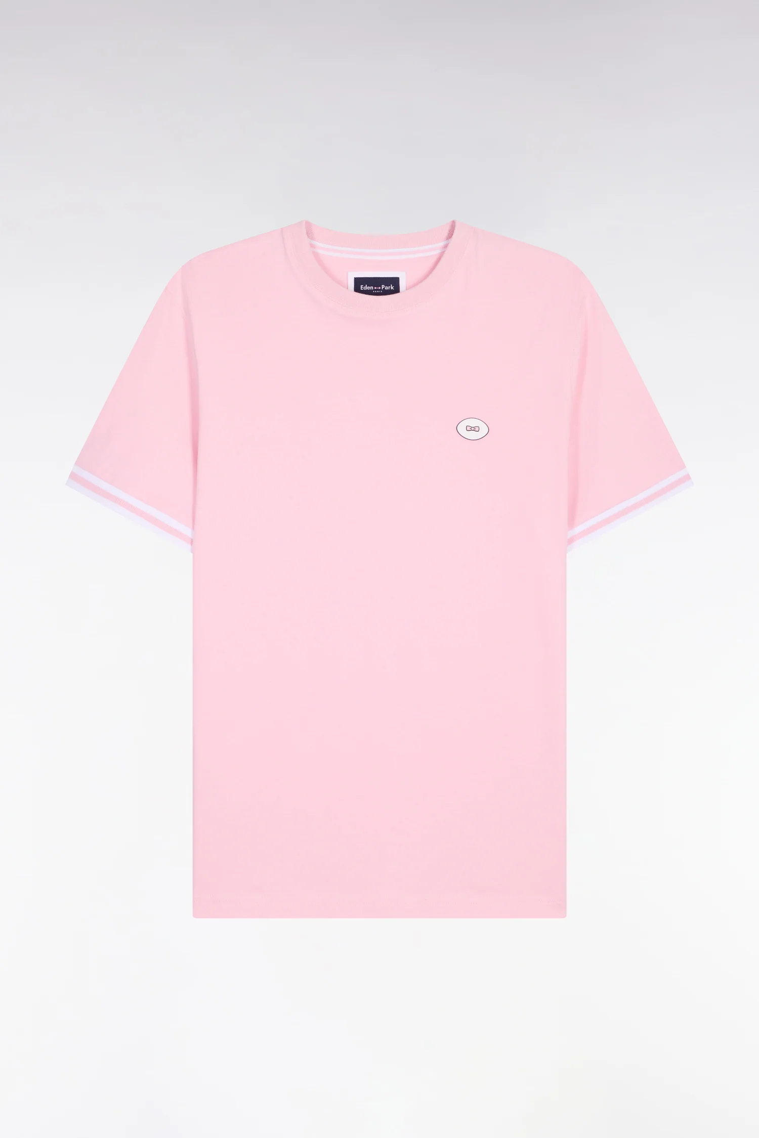 T-shirt à manches courtes en coton rose coupe regular - Image 2