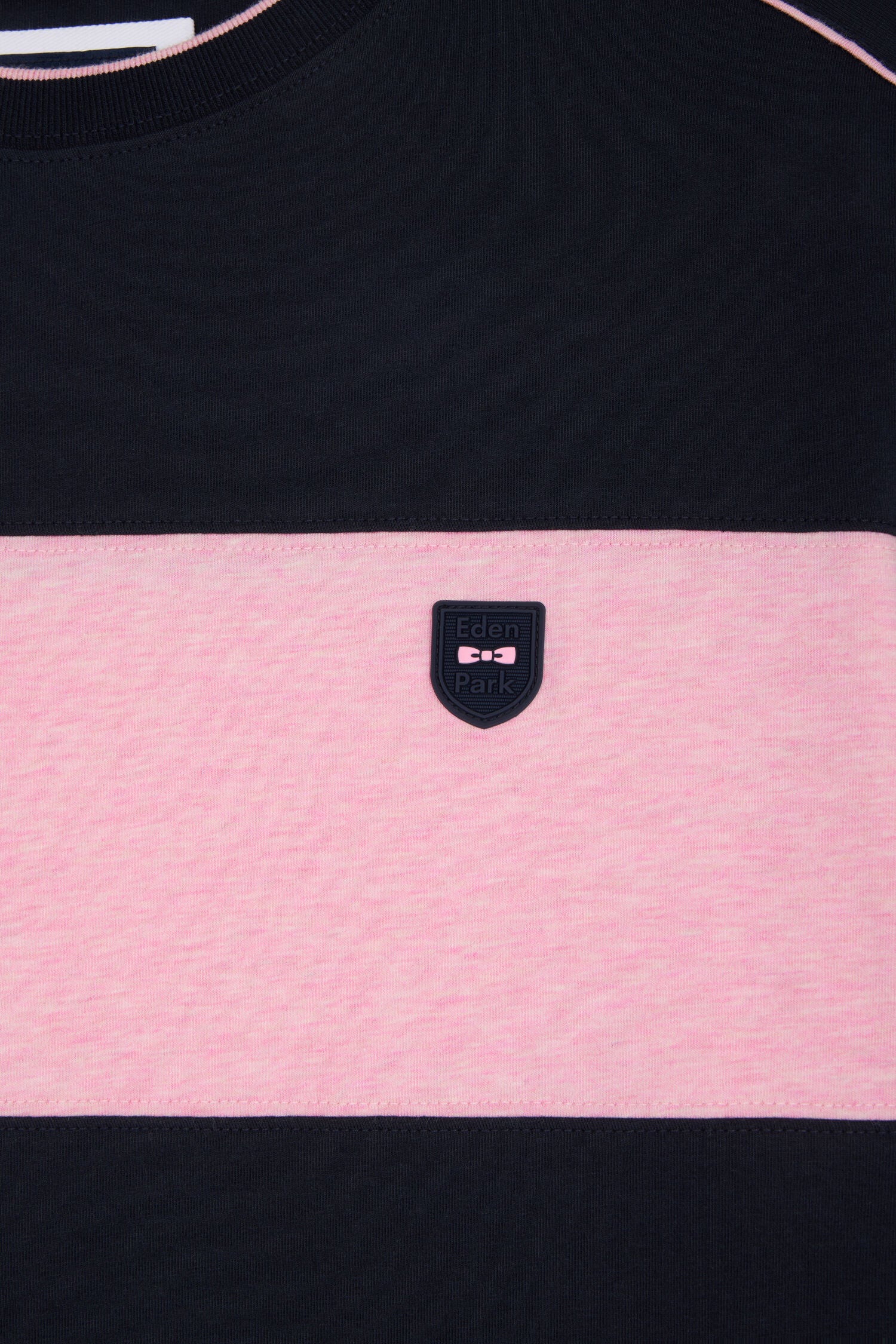 T-shirt à manches courtes en coton stretch marine à découpes coupe slim - Image 6