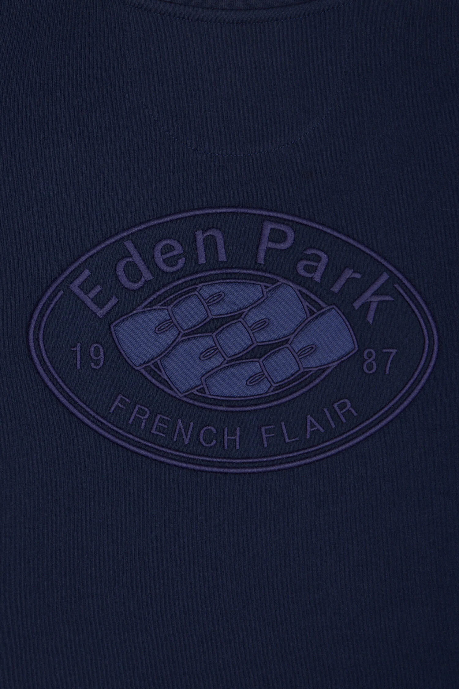 T-shirt à manches courtes en coton tricolore brodé coupe regular - Image 6