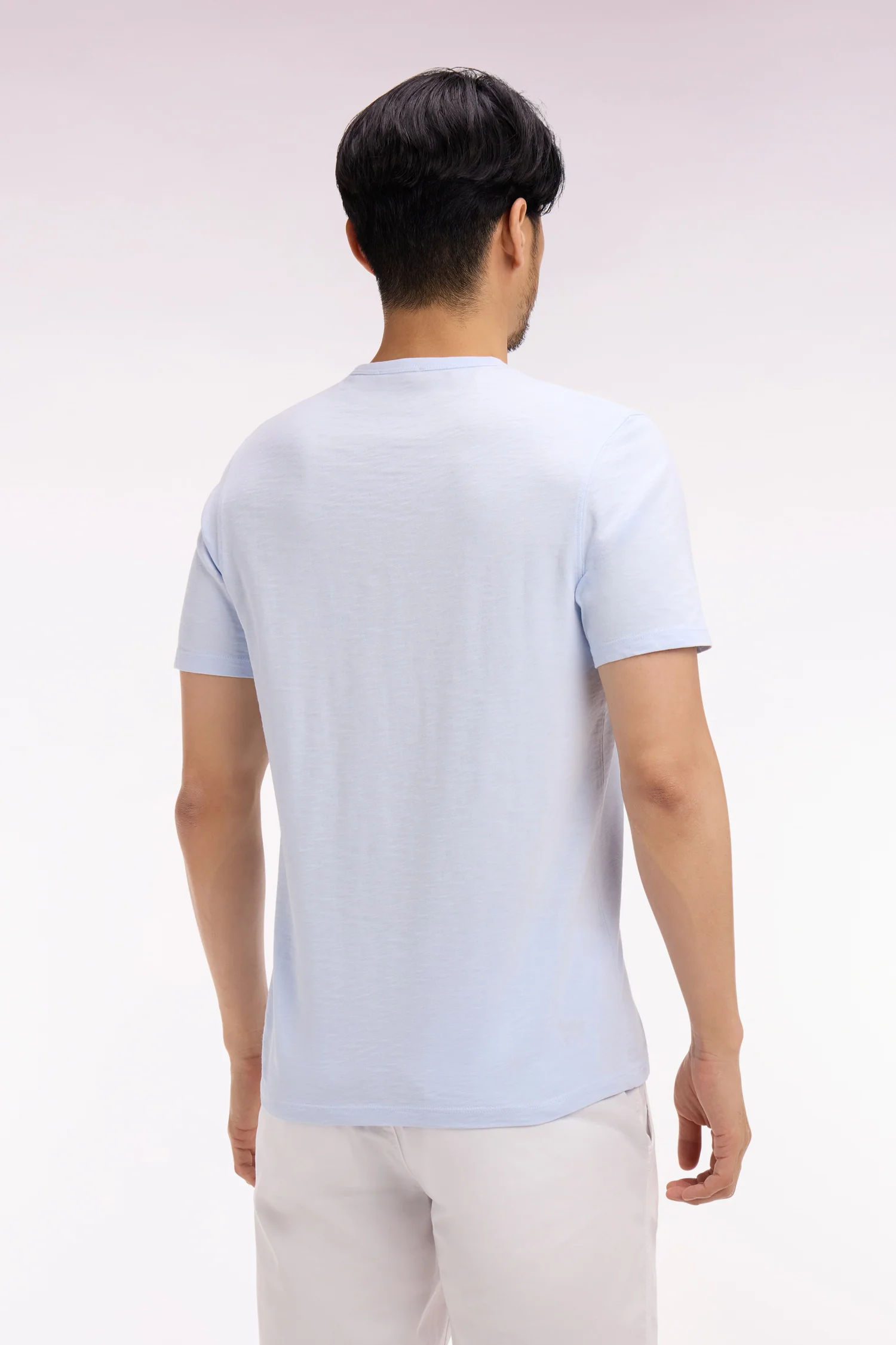 T-shirt à manches courtes en jersey de coton slub ciel coupe regular - Image 5