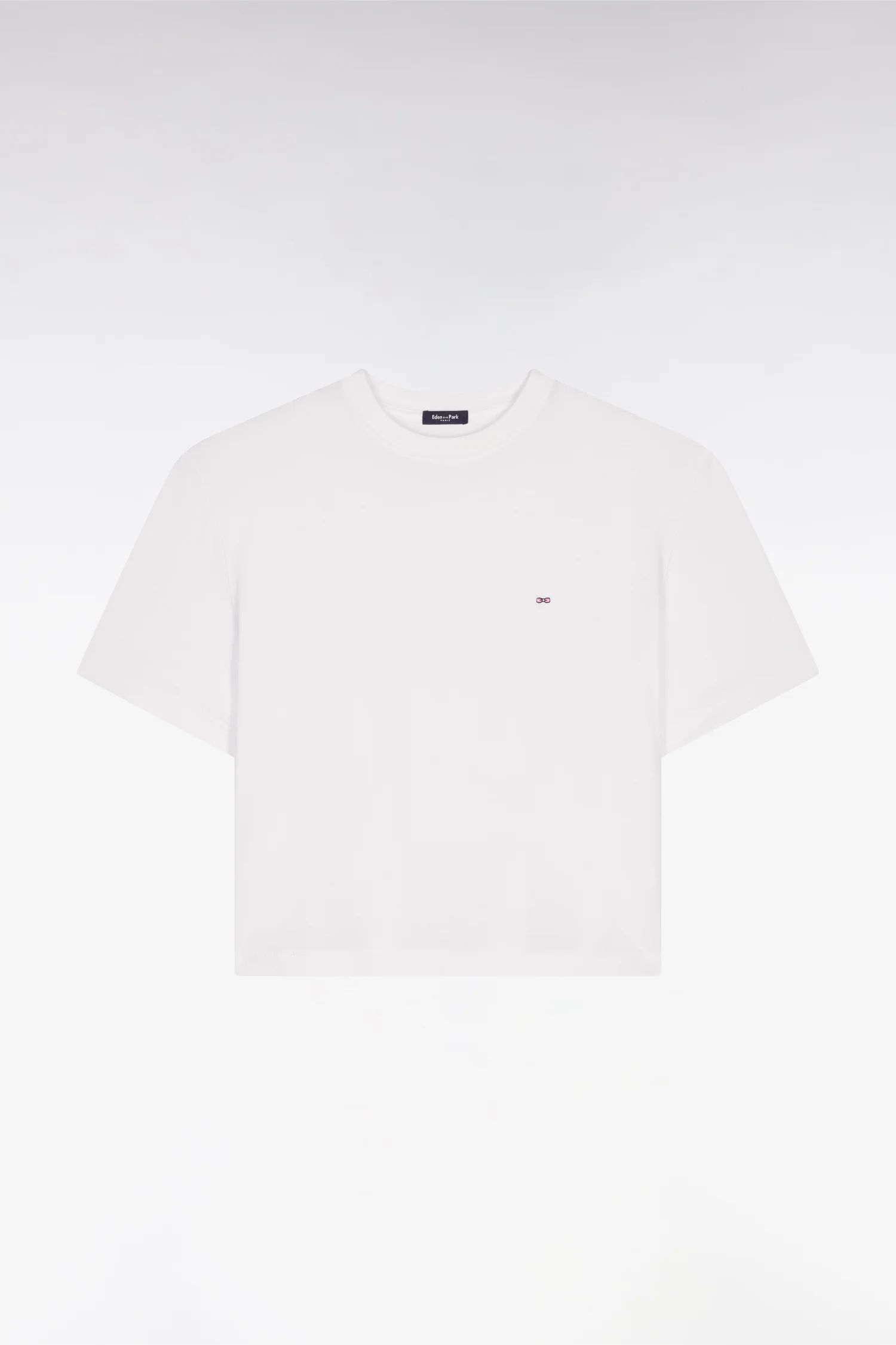 T-shirt à manches courtes en lyocell et coton blanc coupe oversized - Image 2