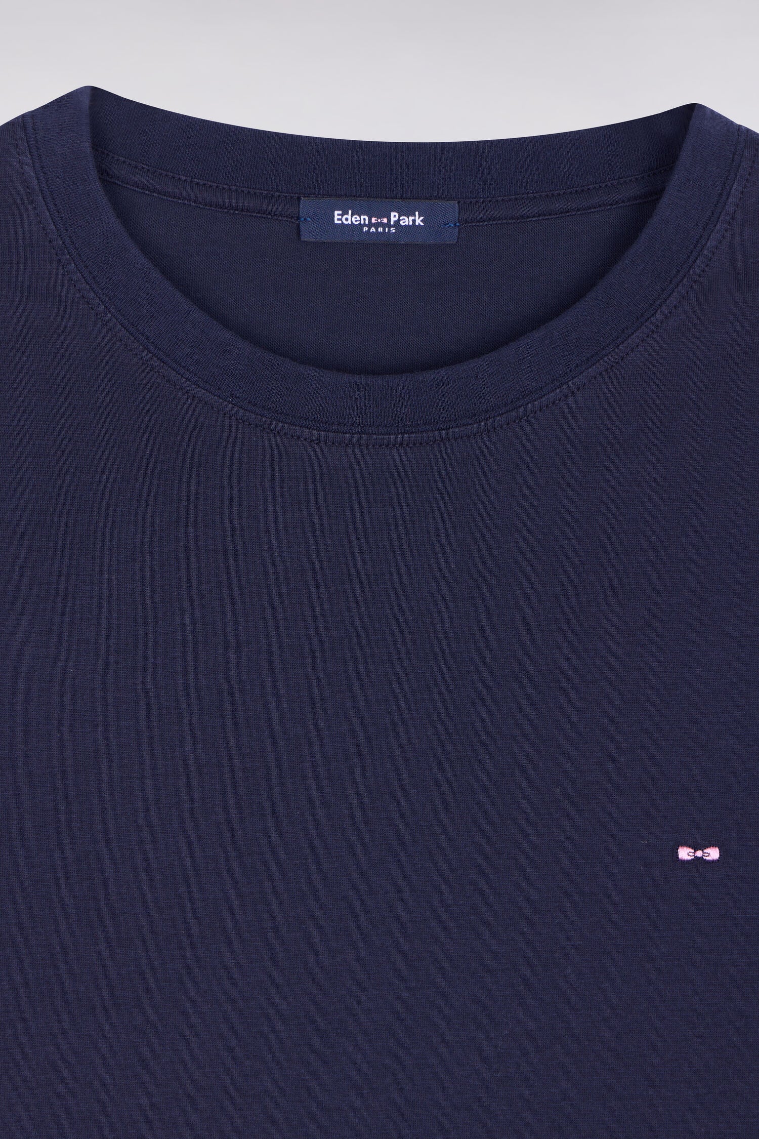 T-shirt à manches courtes en lyocell et coton marine coupe regular - Image 6