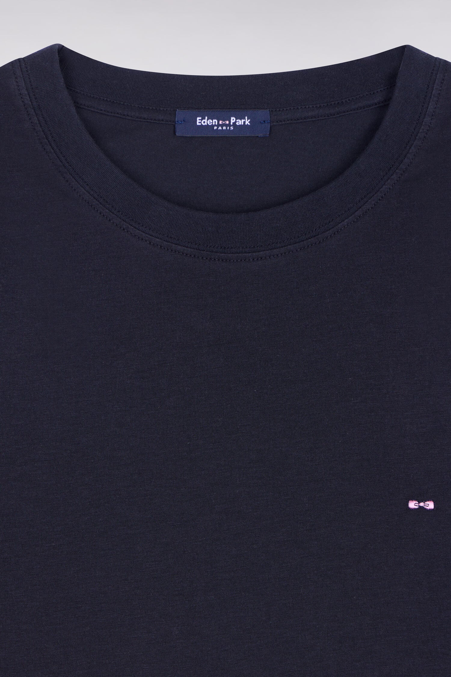 T-shirt à manches courtes en lyocell et coton noir coupe regular - Image 6