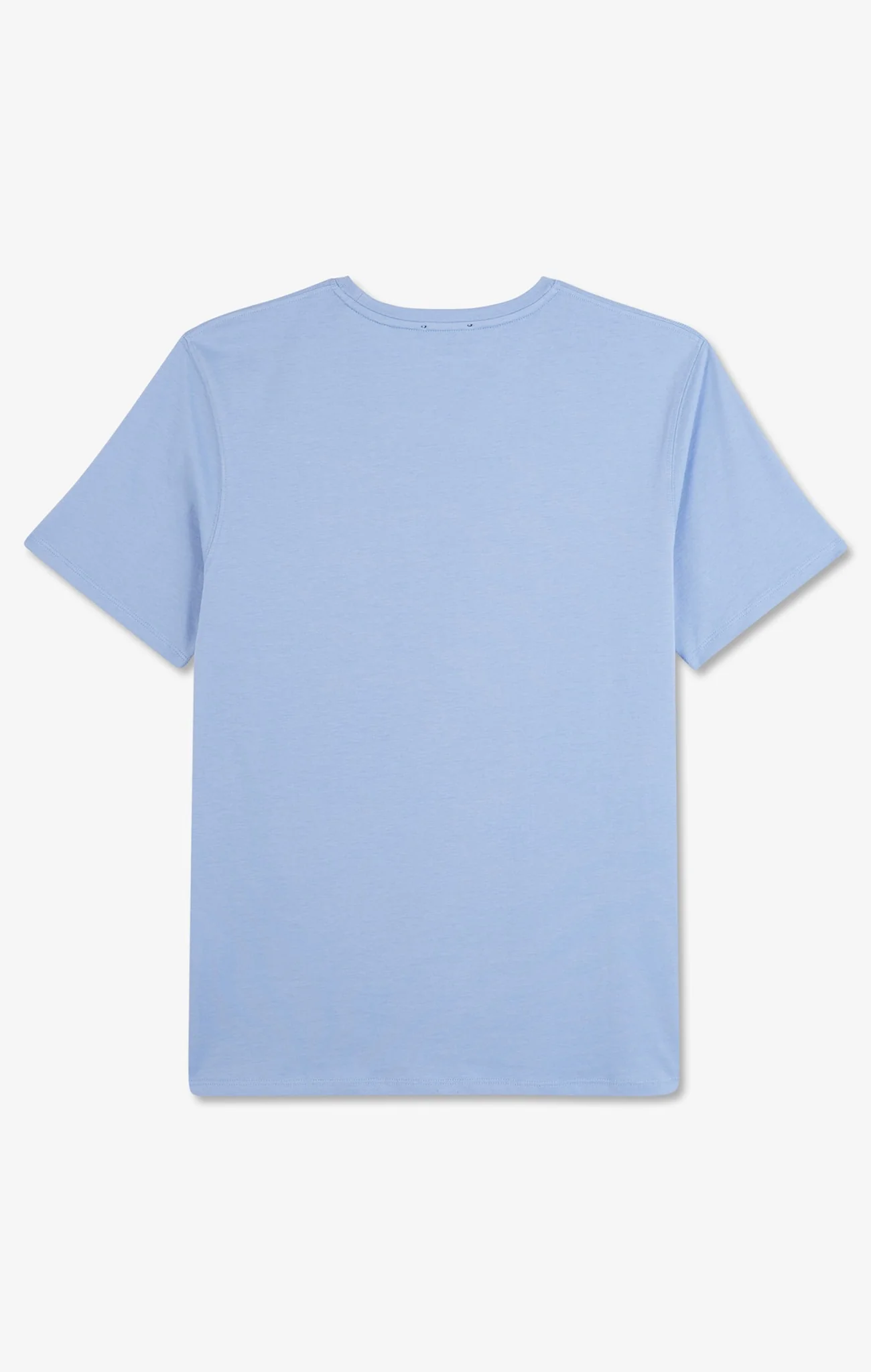 T-shirt bleu col V à manches courtes - Image 4