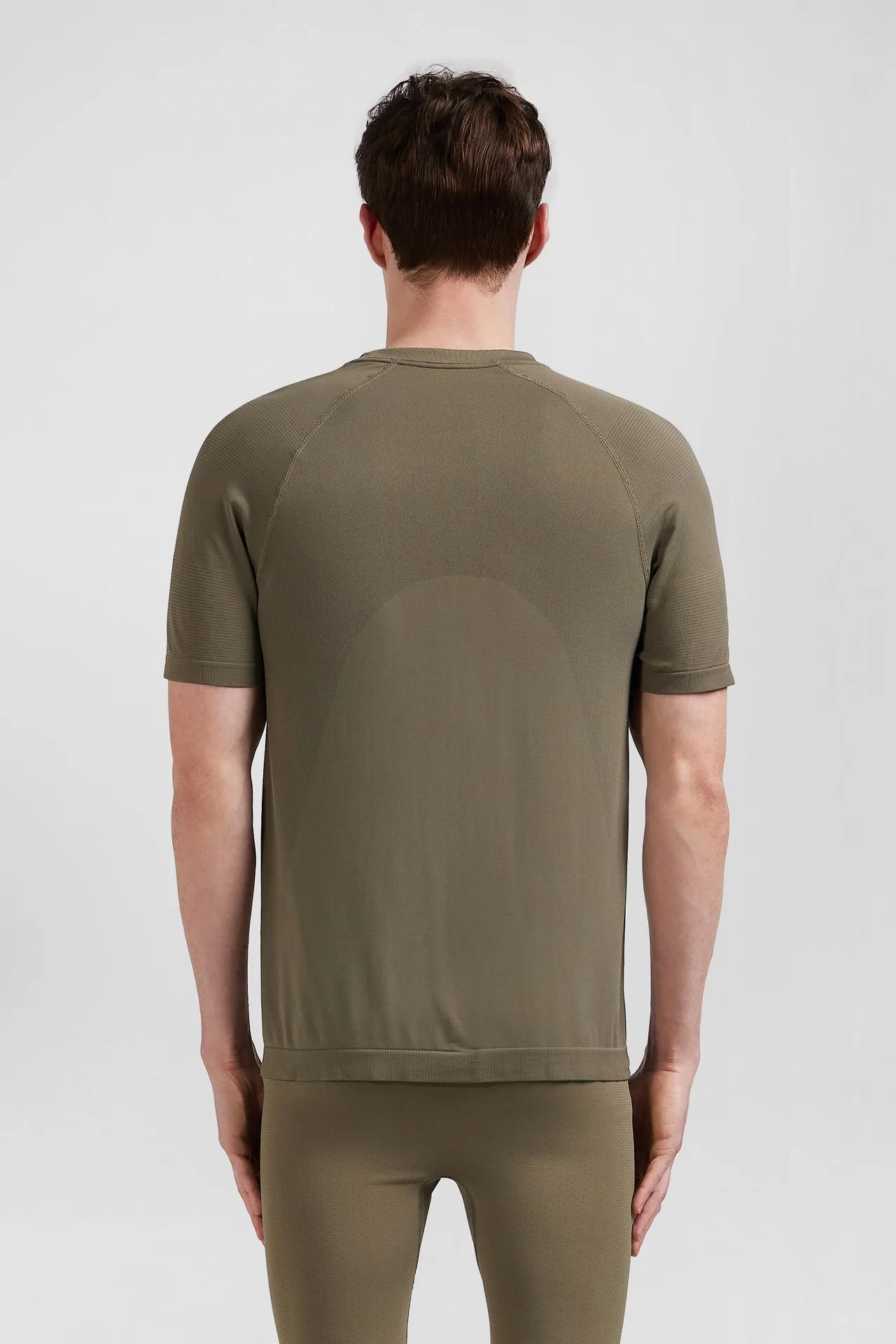 T-shirt de sport manches courtes à détails cerclés kaki - Image 4