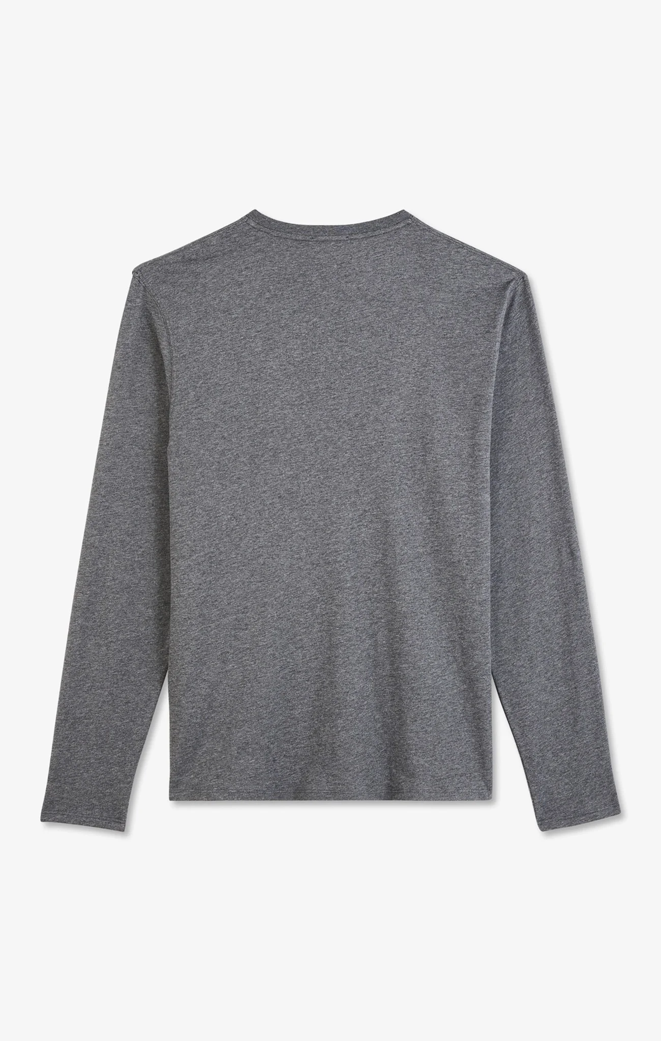 T-shirt gris col rond à manches longues - Image 4