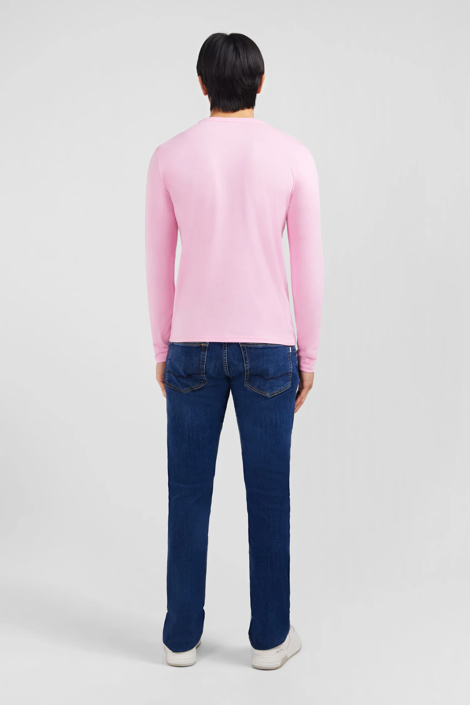 T-shirt rose col rond à manches longues - Image 6