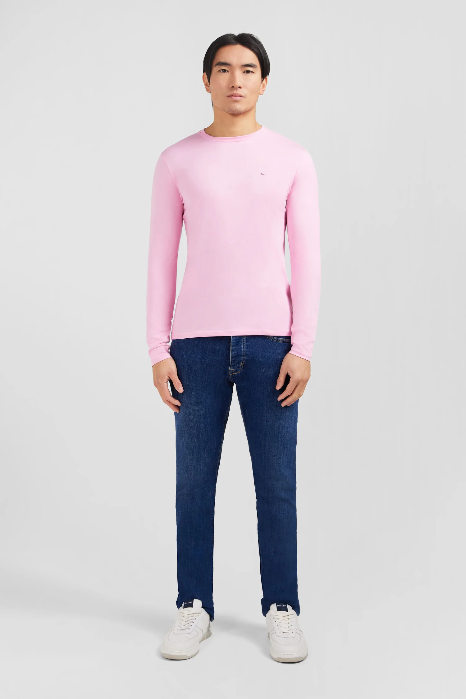 T-shirt rose col rond à manches longues - Image 7