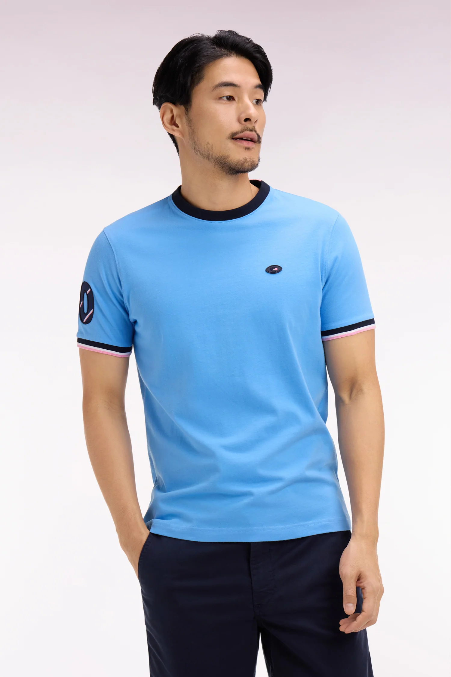 T-shirt XV de France à manches courtes en coton bleu coupe regular - Image 3