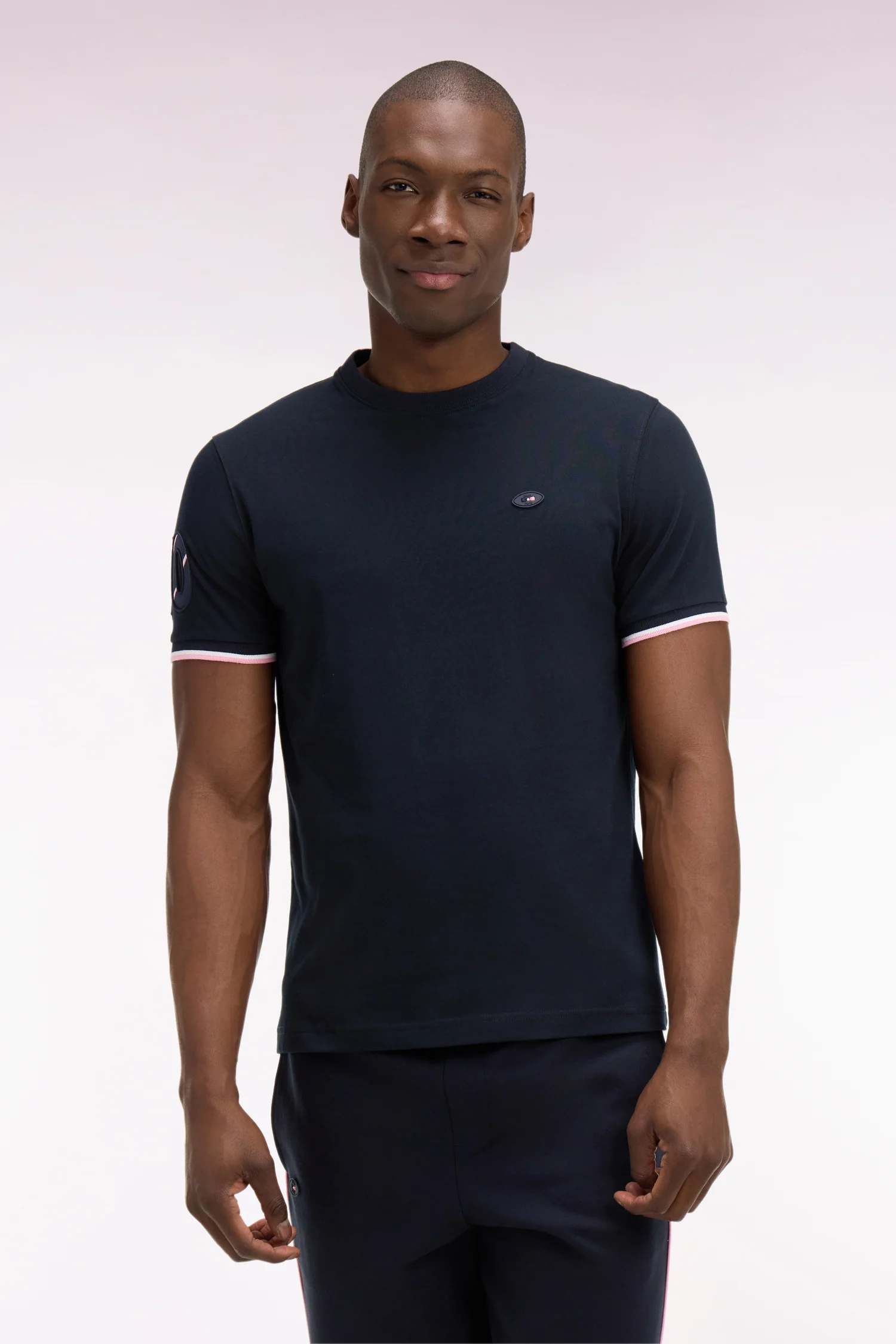 T-shirt XV de France à manches courtes en coton marine coupe regular - Image 3