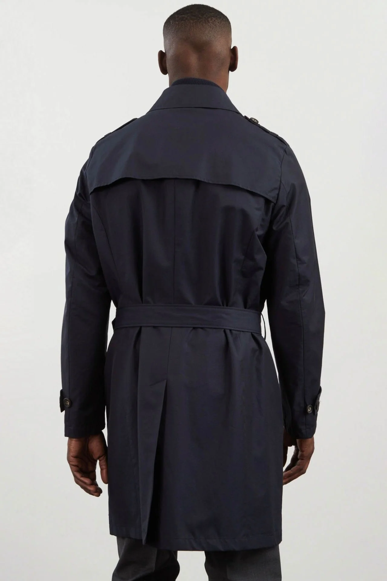 Trench coat déperlant bleu marine - Image 3