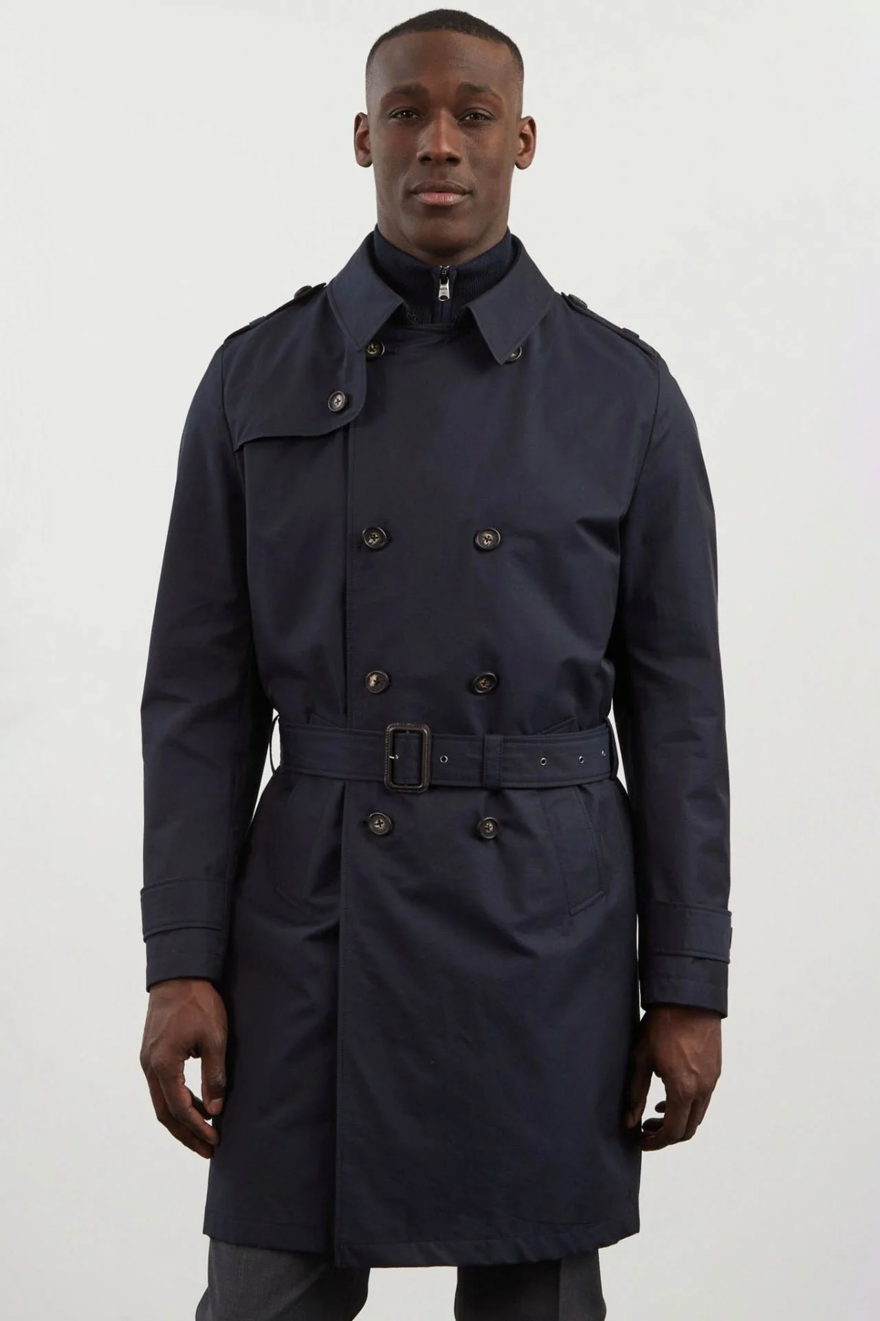 Trench coat déperlant bleu marine - Image 5