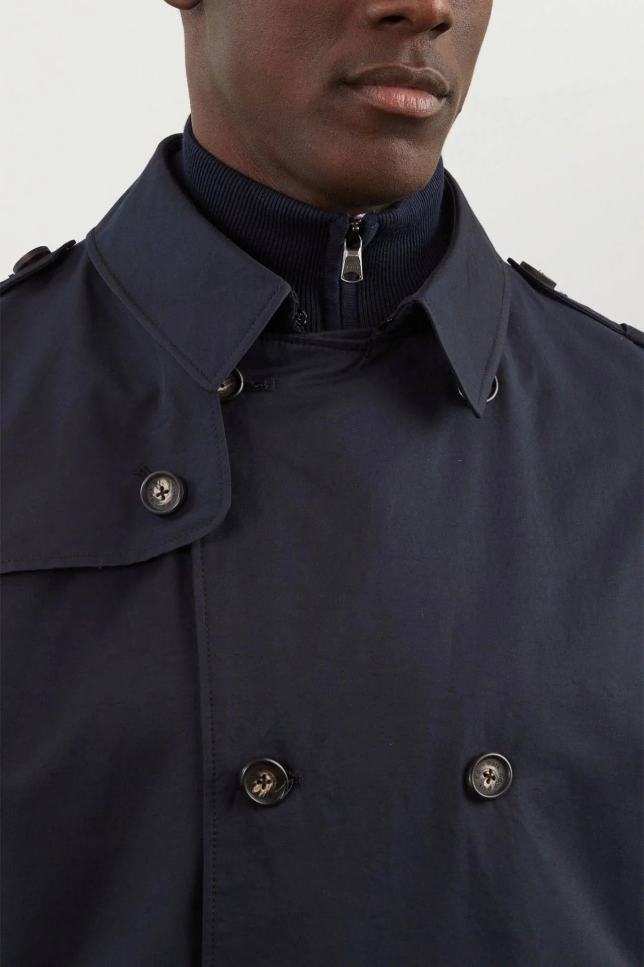 Trench coat déperlant bleu marine - Image 7