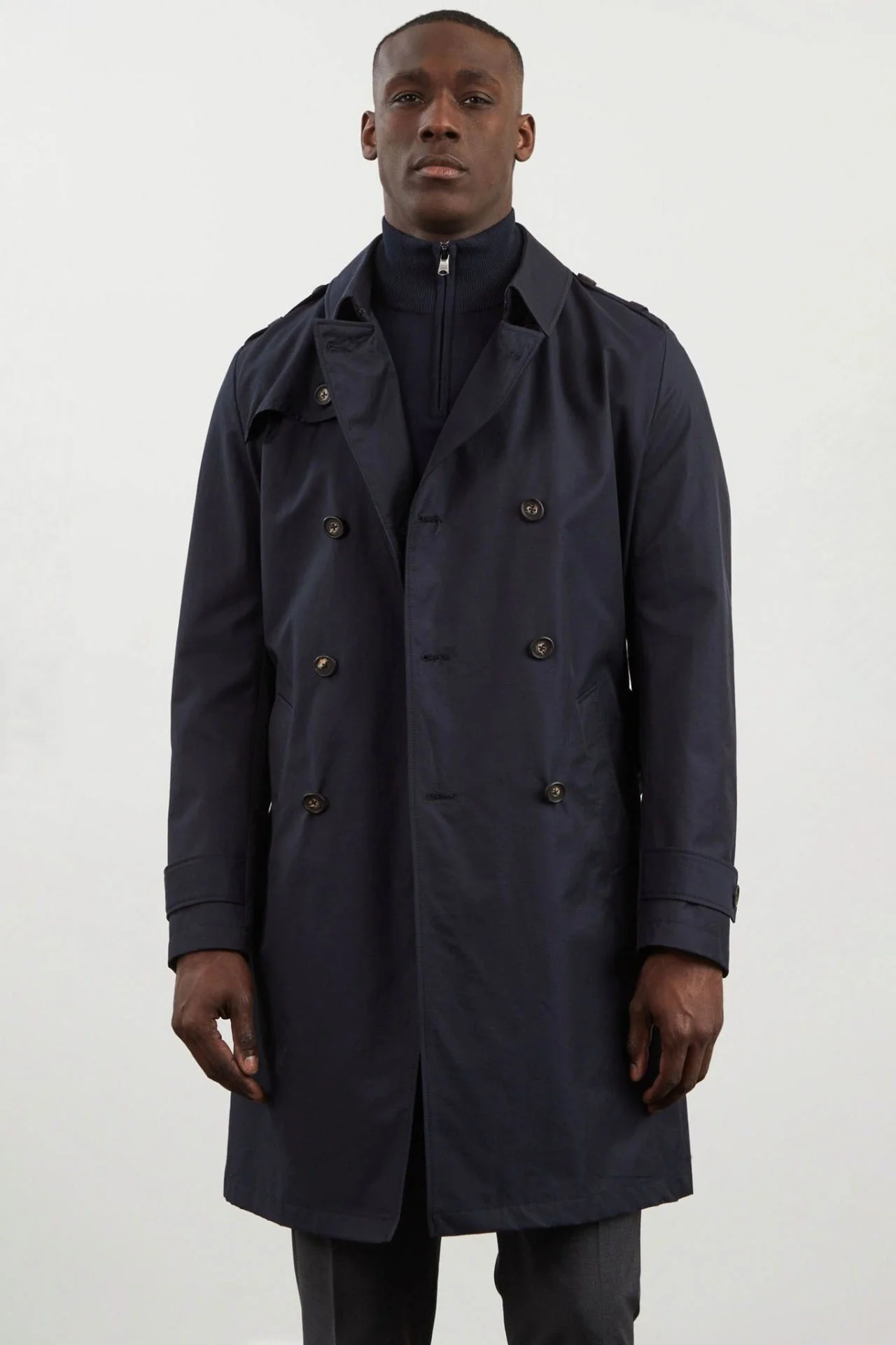 Trench coat déperlant bleu marine - Image 8